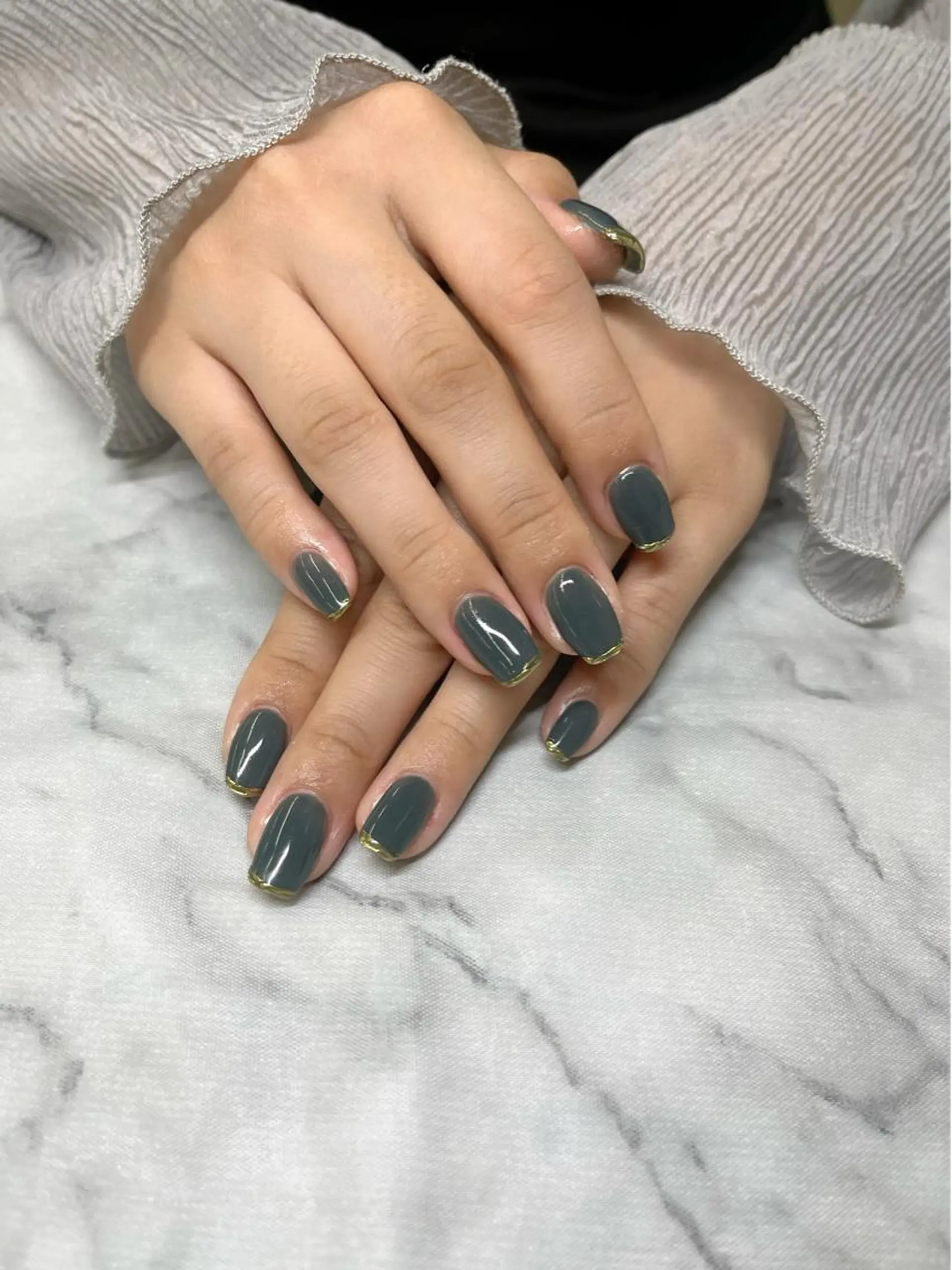 ネイル ブルー MUKUTOU nail 　YUKIのネイルデザイン
