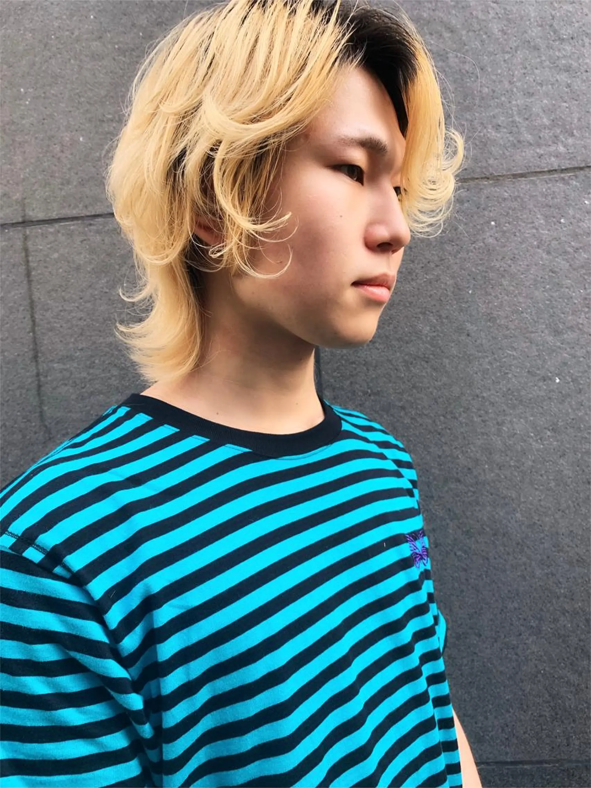 ミディアム カラー メンズ マッシュウルフ マッシュ メンズウルフカット ウルフカット カット ヘアカラー トリートメント tension 【テンション】のヘアスタイル