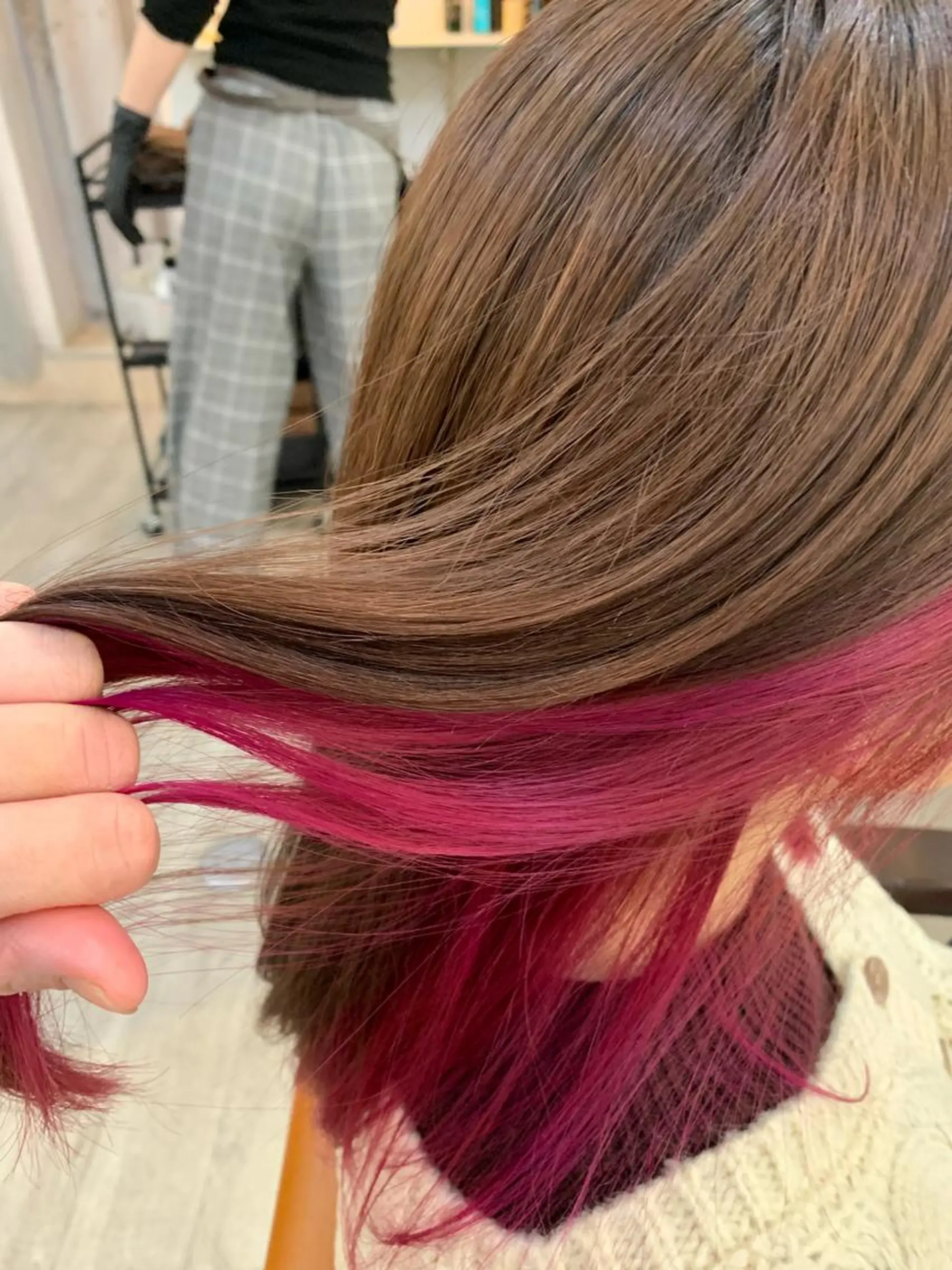 カラー ピンクカラー O maikoのヘアスタイル