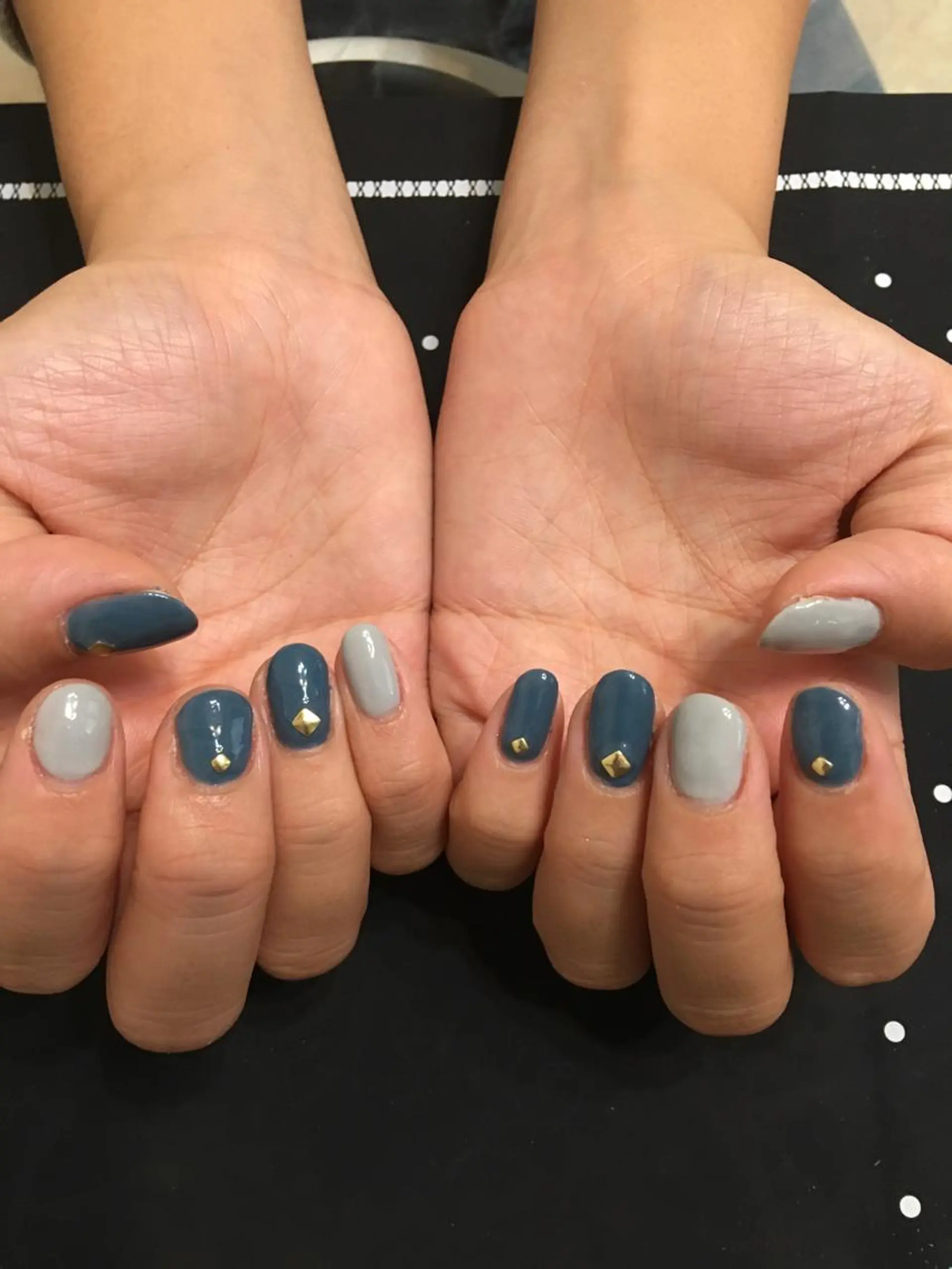 ネイル ブルー ハンドネイル 🌈KANÅKO 🌈のネイルデザイン