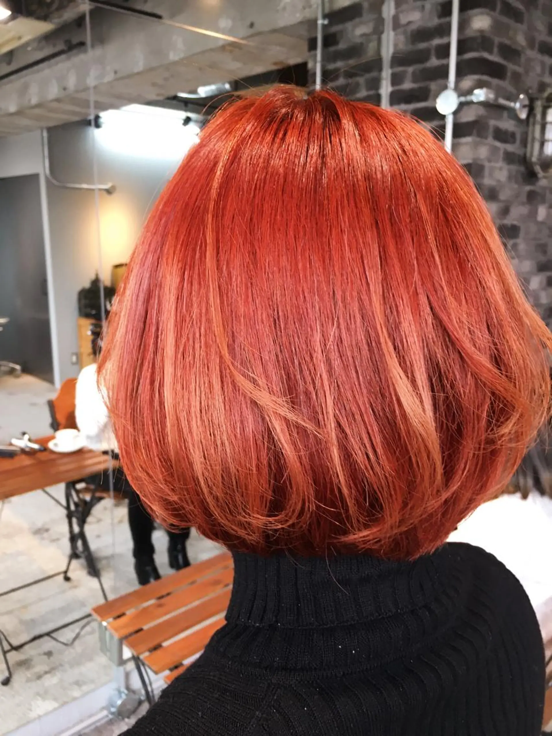 ショート カラー パーマ ブリーチ オレンジ 代表 中島貴志のヘアスタイル