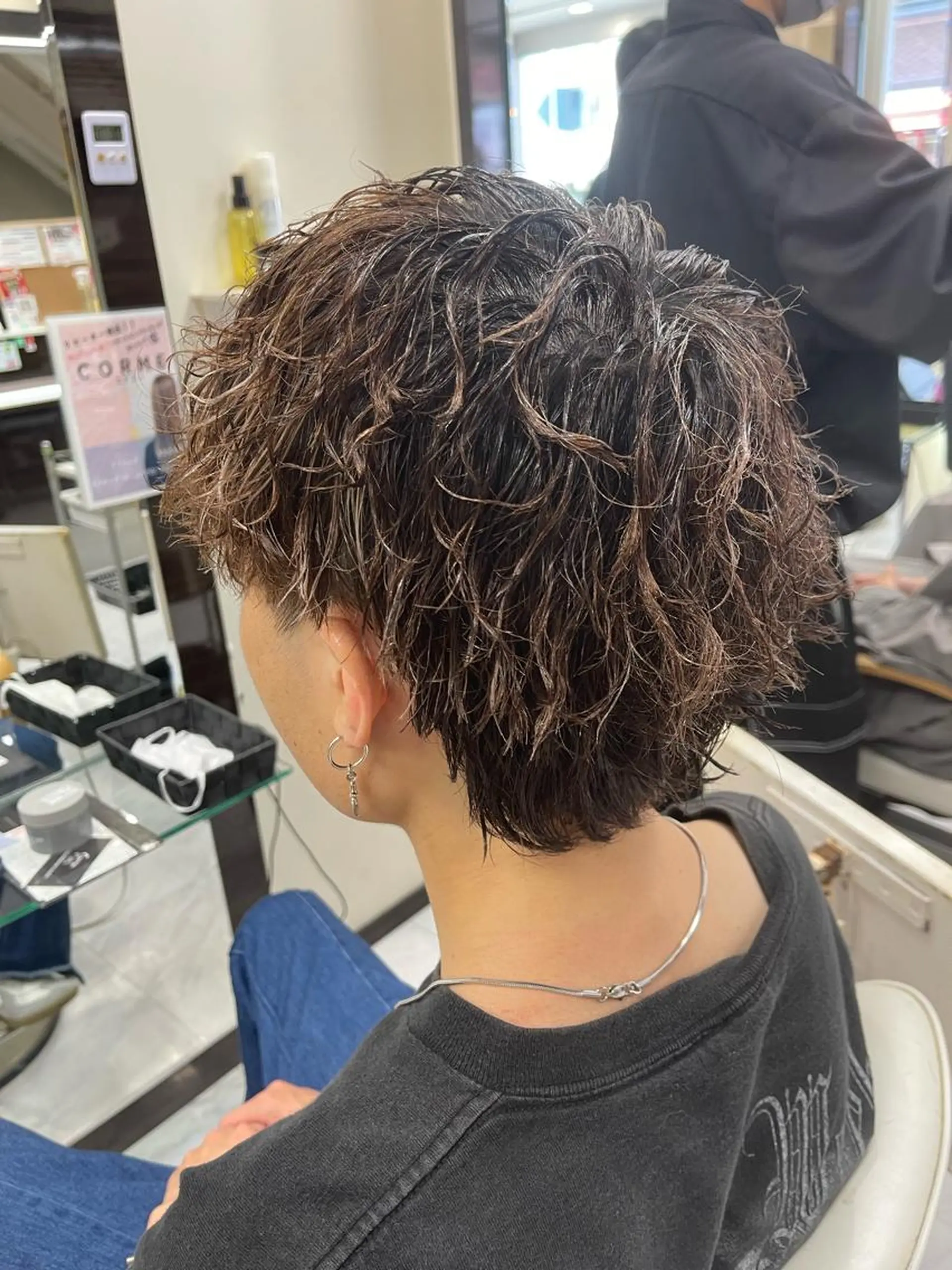 ショート パーマ メンズ メンズパーマ カット ❄️メンズカット 落合諒❄️のヘアスタイル