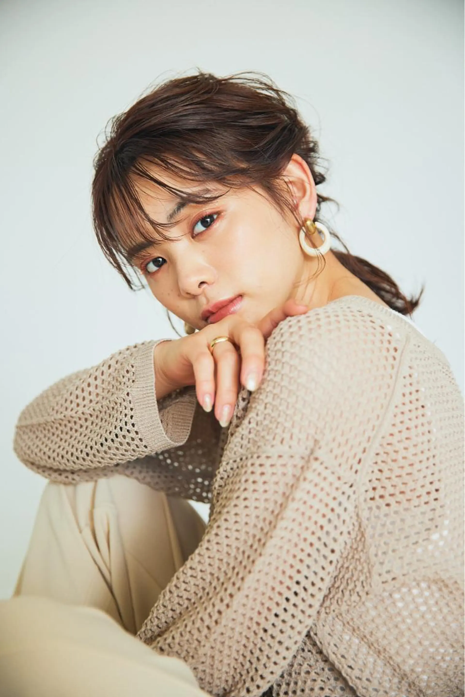 プレイングカラー🤍 細めハイライトのヘアスタイル
