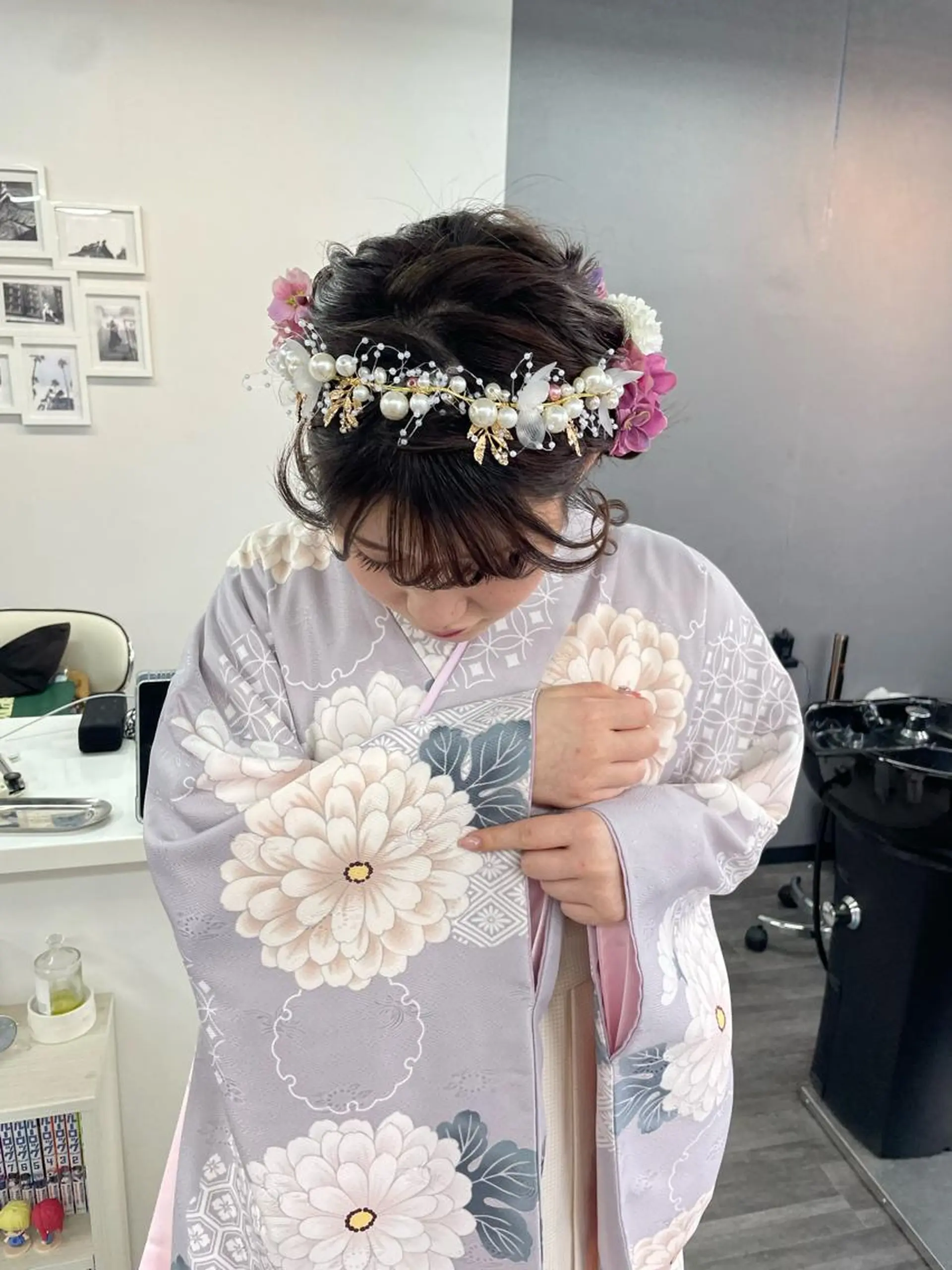 ヘアアレンジ お団子ヘア 卒業式のヘアスタイル オノ アカネのヘアスタイル
