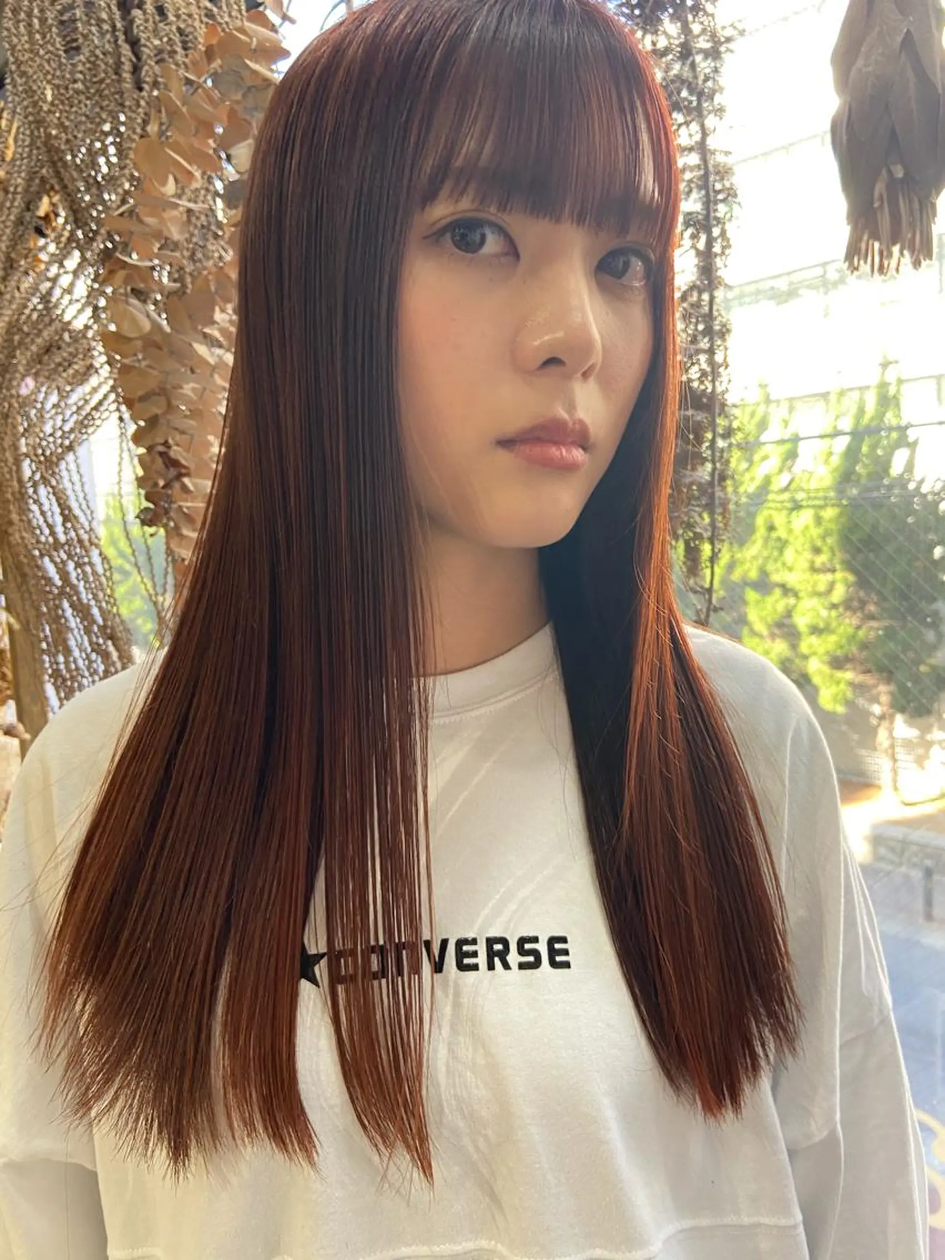 セミロング カラー ブラウンカラー ピンクカラー ピンクブラウン カット ヘアカラー トリートメント 松尾太樹 【pia】福岡美容室のヘアスタイル