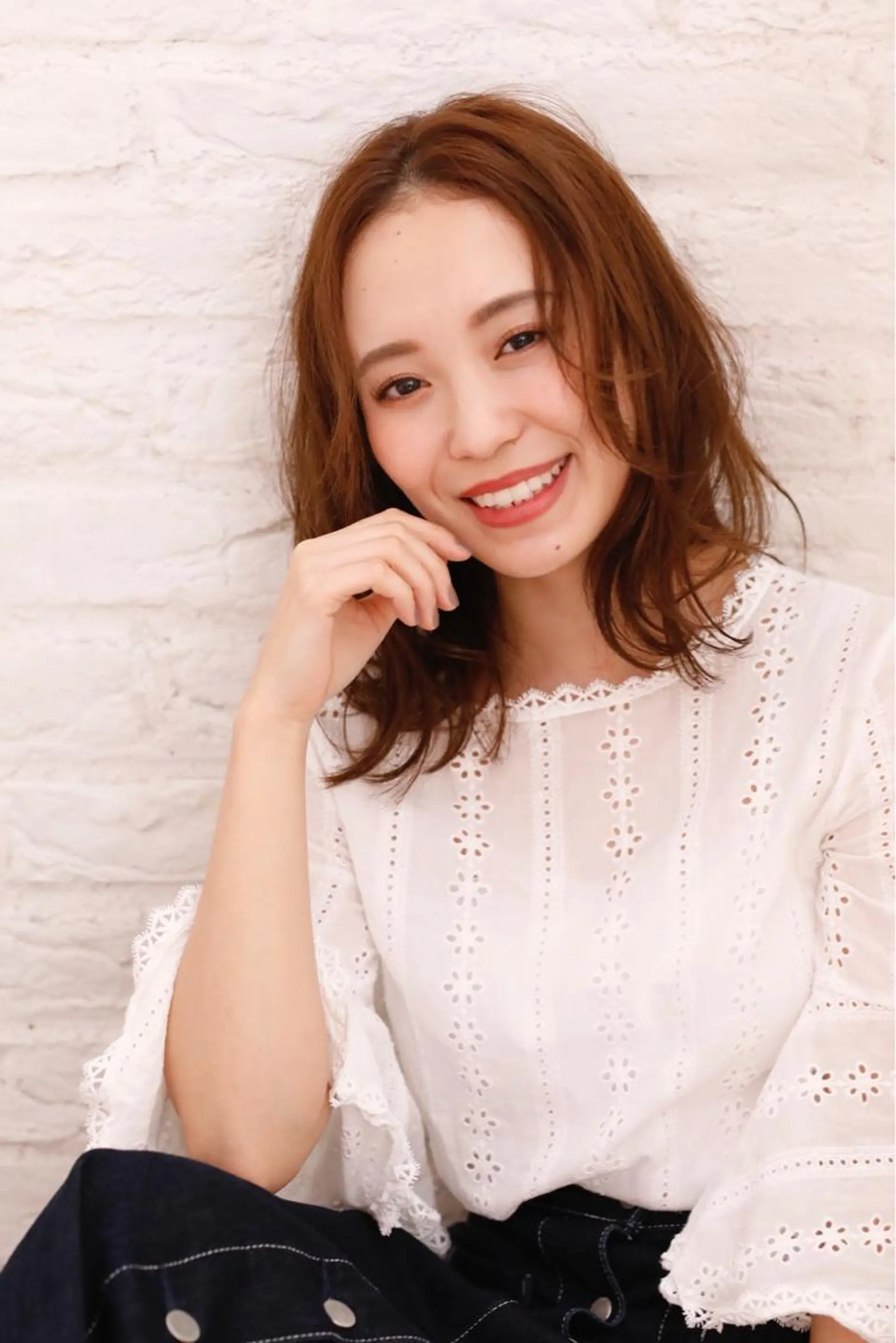 ミディアム カラー カット ヘアカラー トリートメント 渡辺 加菜子のヘアスタイル