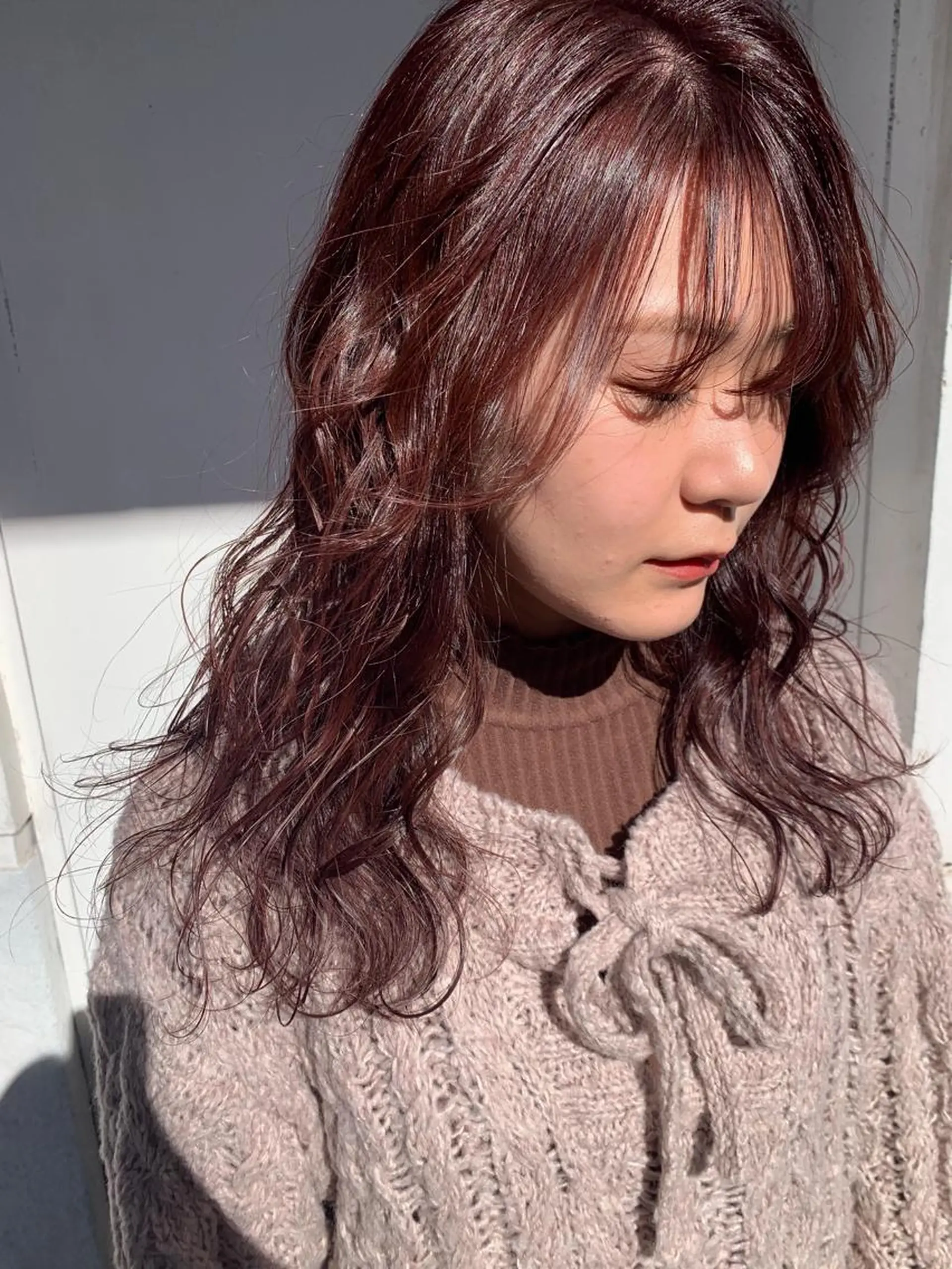 ロング カラー ピンクカラー レッドカラー カット ヘアカラー トリートメント m ā l o.🌷 サカモトマイコのヘアスタイル