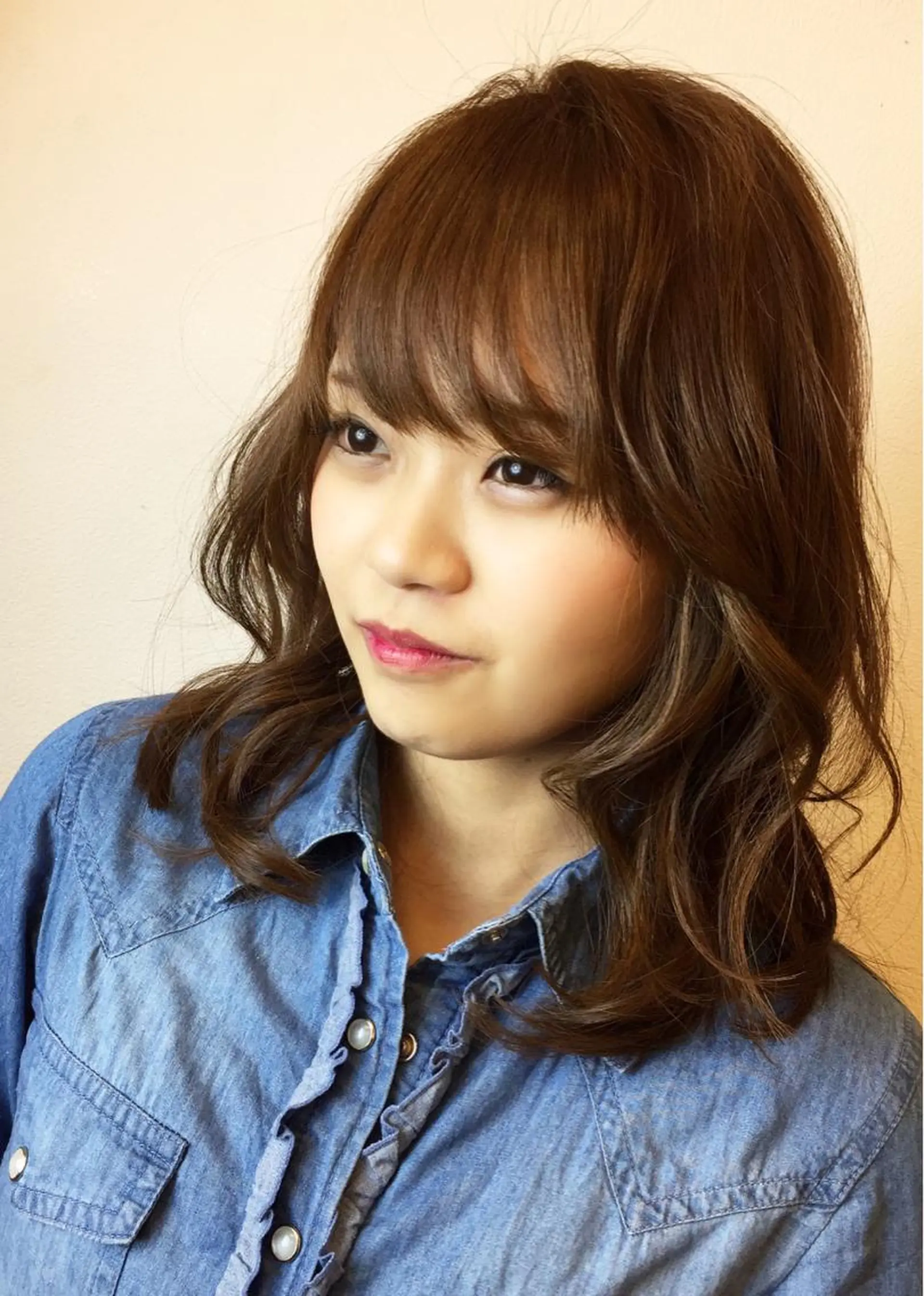 セミロング カット ブルーム yukiのヘアスタイル