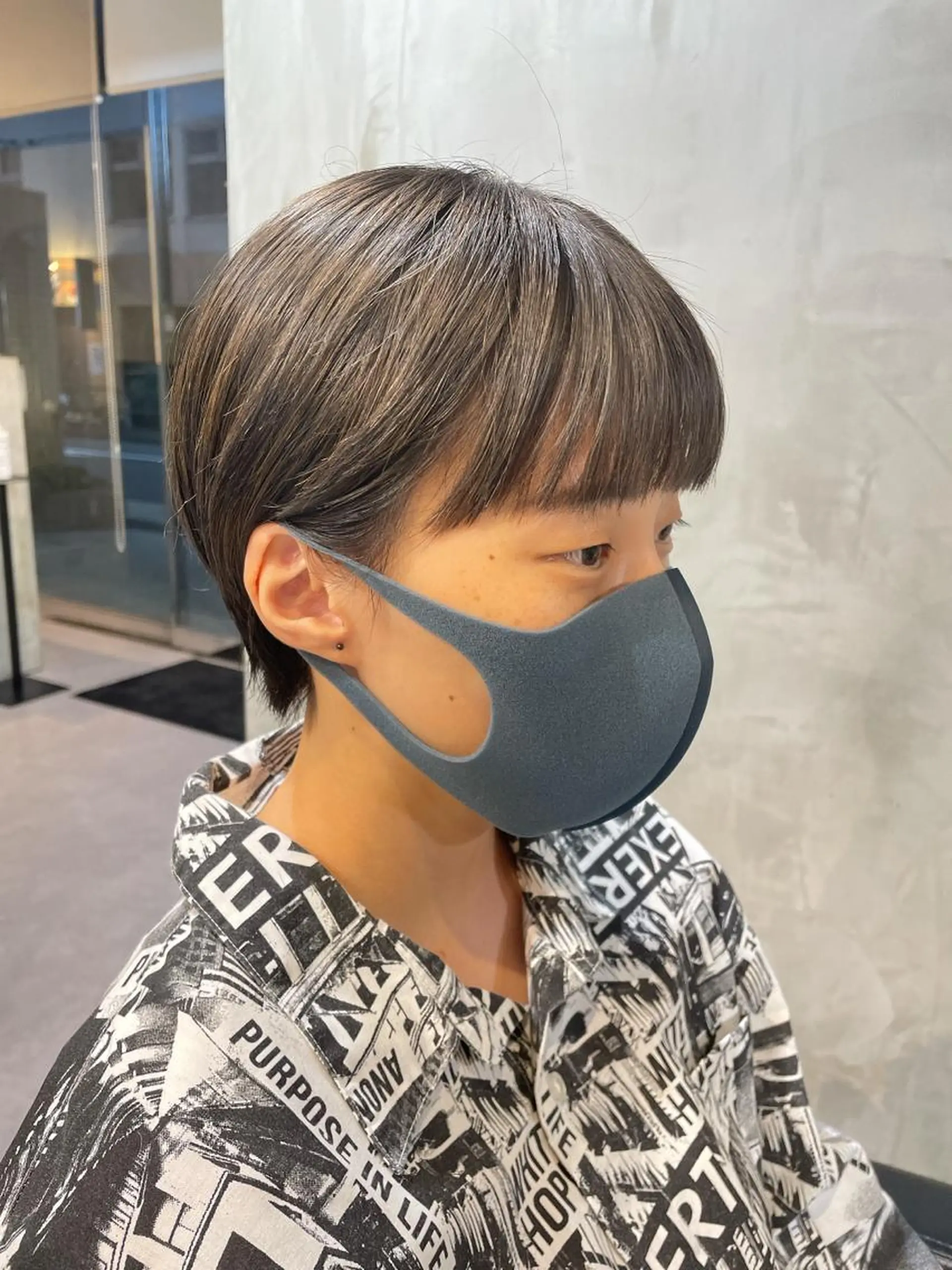 ショート カラー グレージュ カット ヘアカラー ヤマモト マイのヘアスタイル