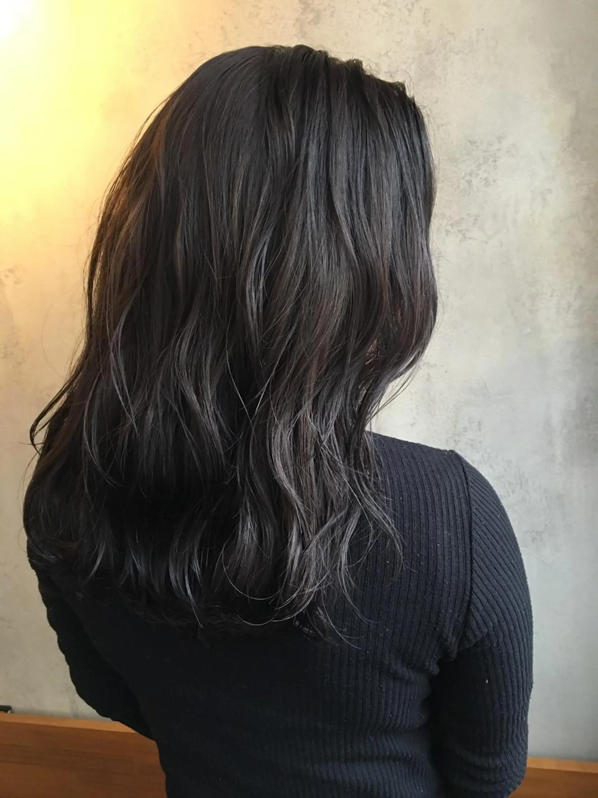 セミロング カラー ダークグレー ダークグレージュ グレージュ 半個室女性salon 🩰Natsumiのヘアスタイル