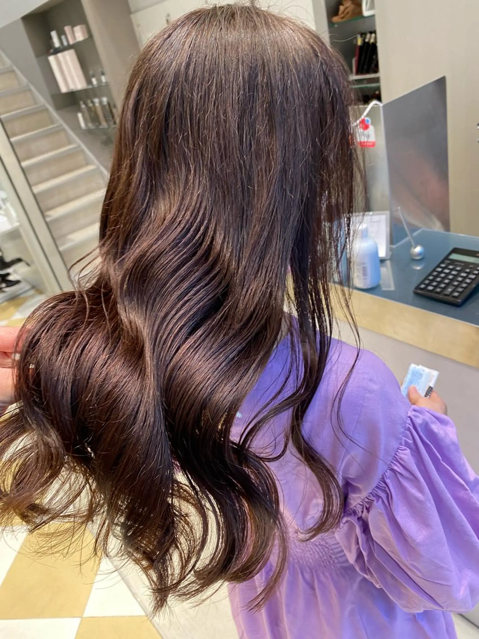 ロング カラー ブラウンカラー ラベンダーカラー Kou所属・💜髪質改善美髪💜 星野清光のヘアスタイル