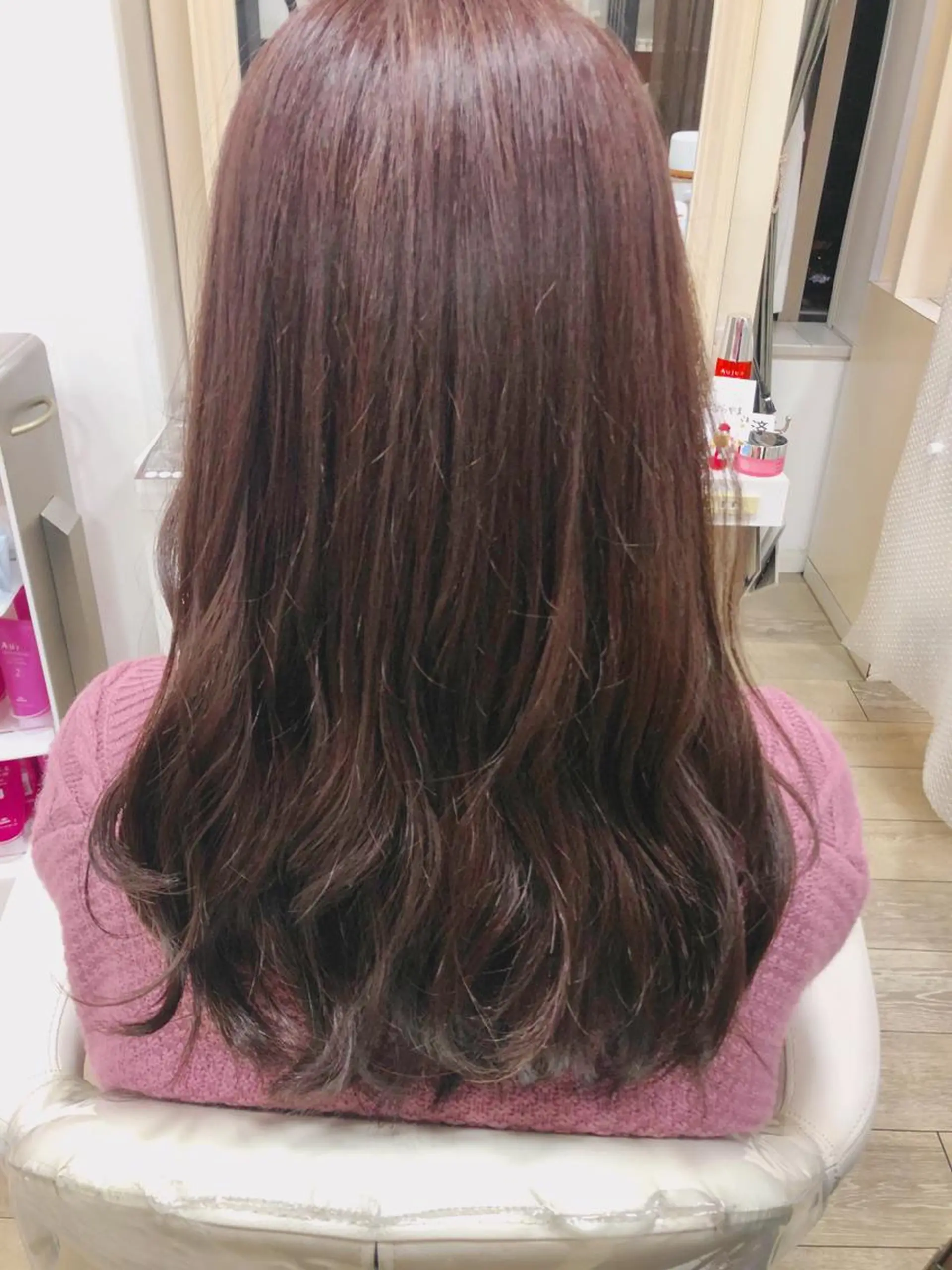 ミディアム パープルカラー いけがみ ゆかなのヘアスタイル