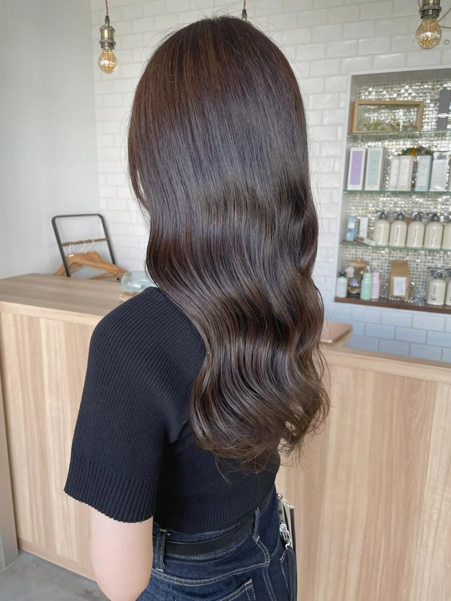 ロング カラー ブリーチ ブリーチなしカラー カット ヘアカラー 村田 和佳のヘアスタイル