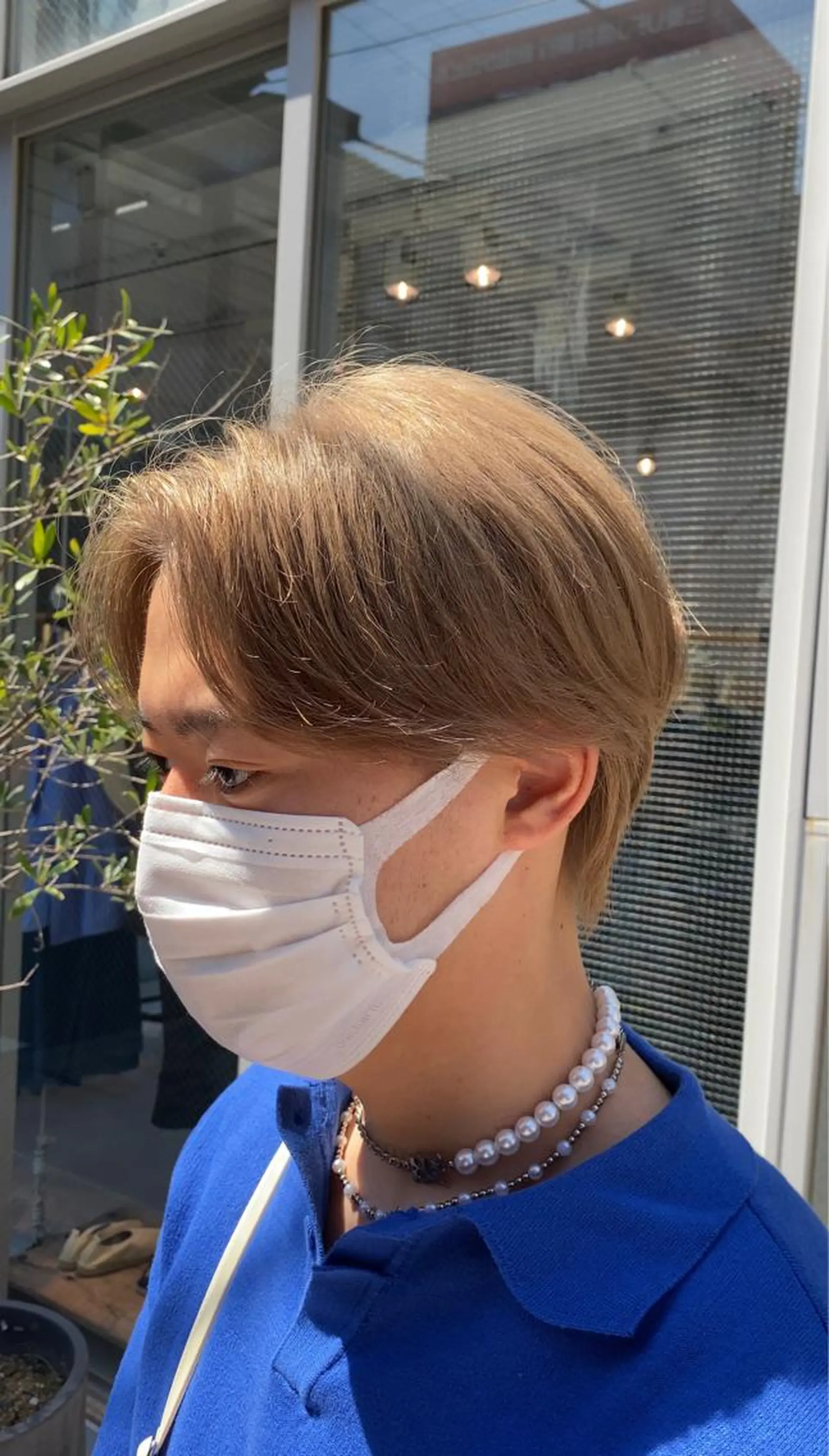 カラー メンズ ベージュカラー ミルクティーベージュ 坂上 立のヘアスタイル