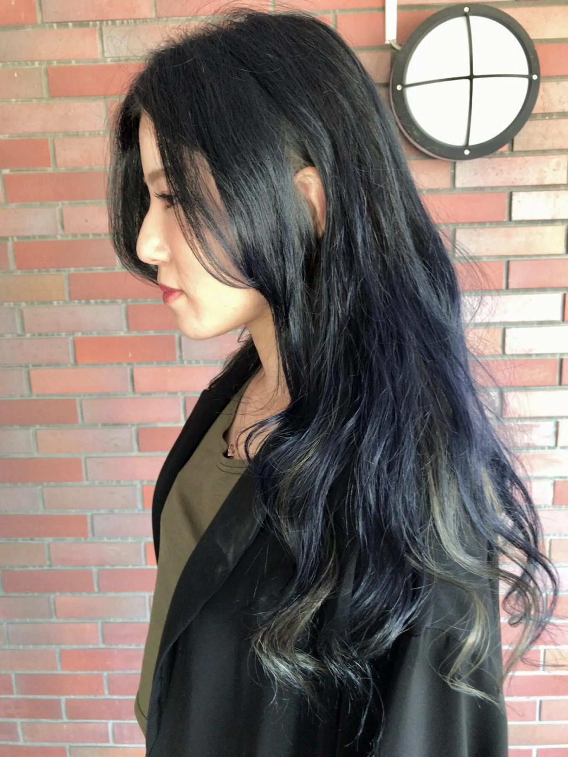 ロング カラー ブルーカラー ネイビーカラー ヘアカラー レイヤーカット匠 イソザキノリユキのヘアスタイル