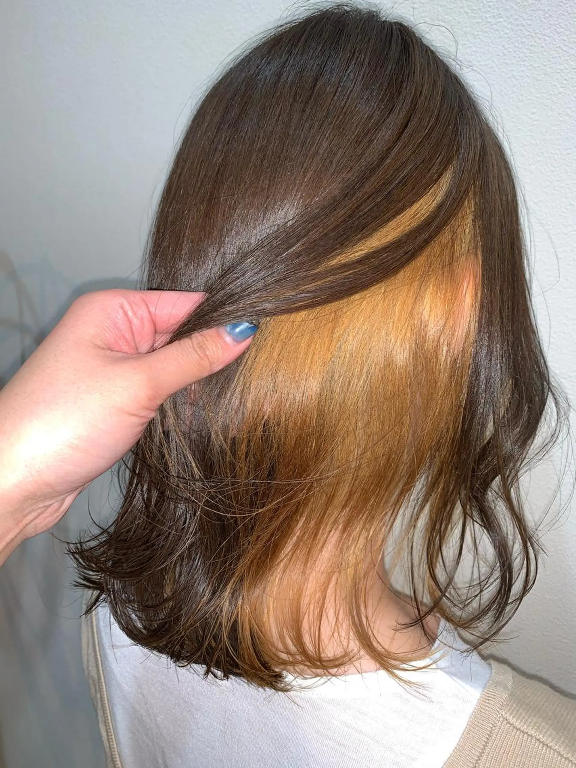 セミロング カラー ブリーチ anno hair salon所属・艶カラー/ Nanamiのヘアスタイル