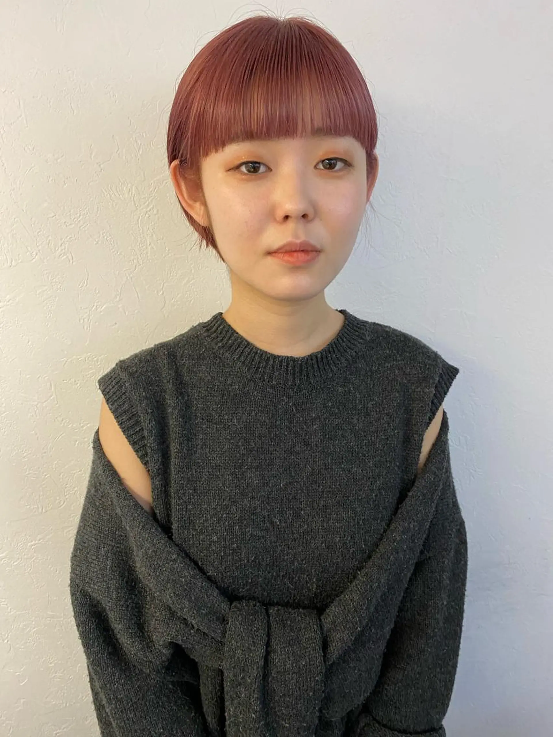 ショート カラー ベージュカラー ピンクカラー ピンクベージュ ショートヘア カット ヘアカラー トリートメント 森貴裕/ベージュ/ パーマ/オリーブのヘアスタイル