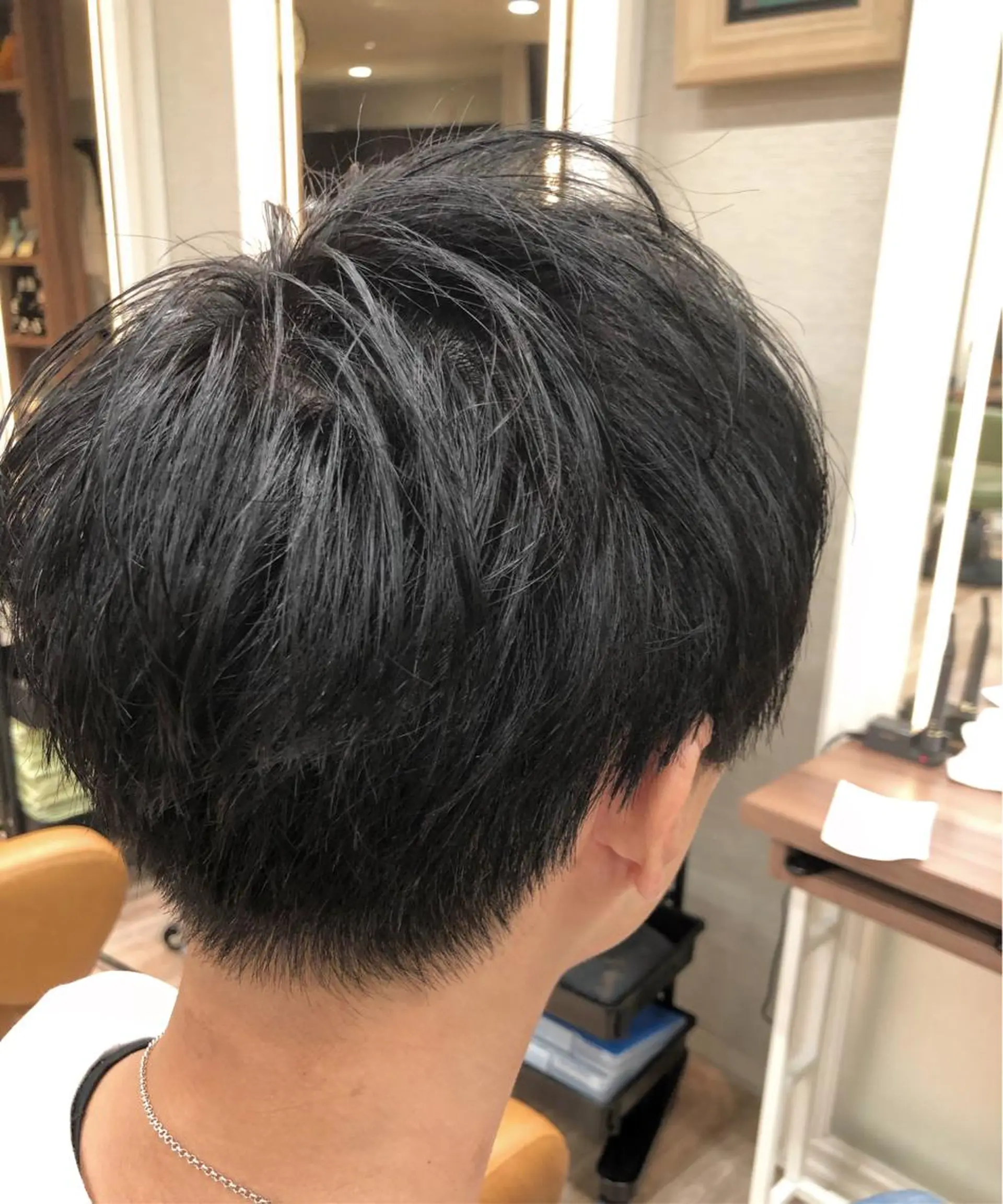 ショート カラー メンズ 黒髪 シルバー dogstar小林諒 レイヤー/パーマのヘアスタイル