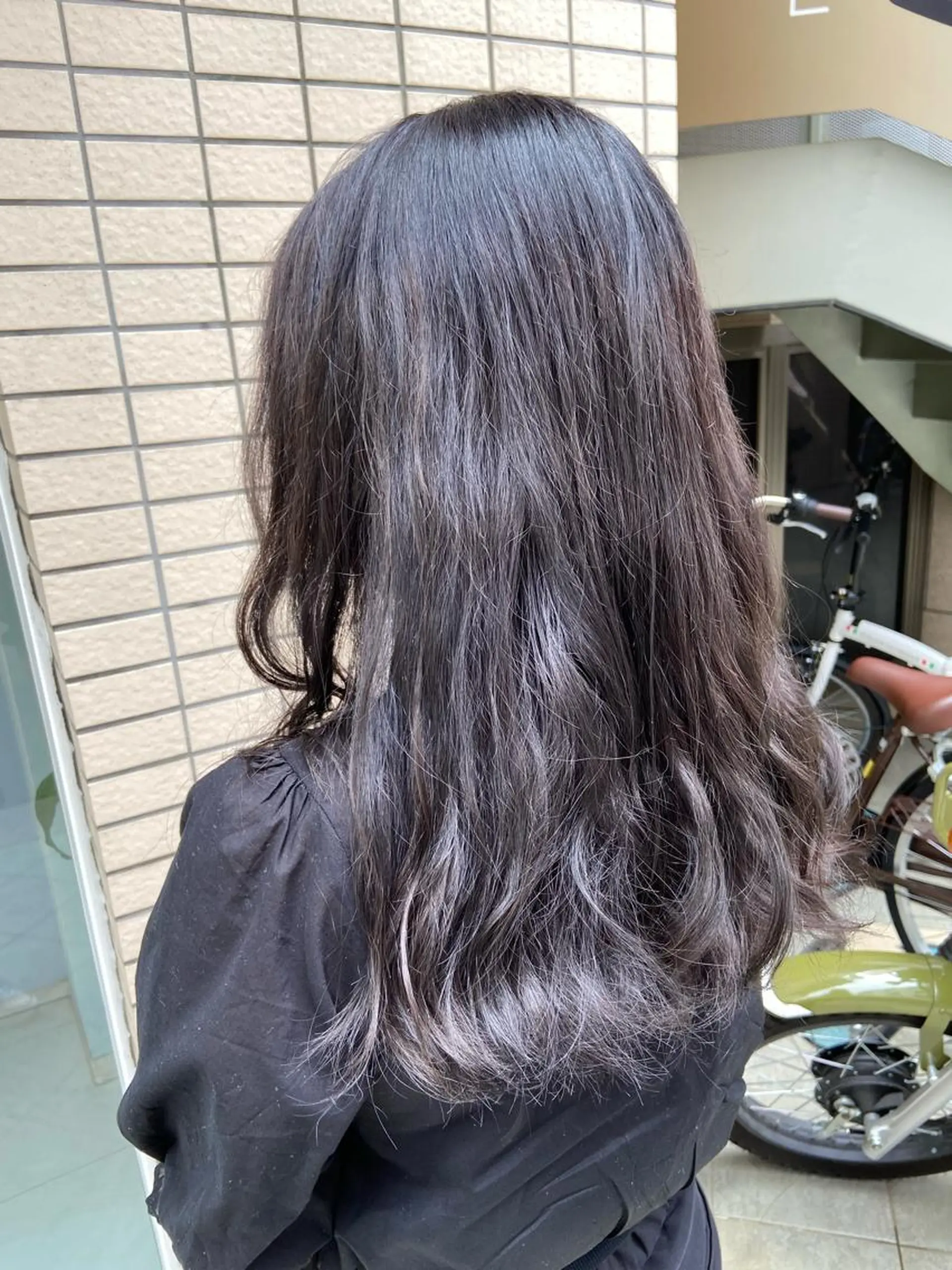 ロング カラー ブリーチ カット ヘアカラー トリートメント 菊地 美憂のヘアスタイル