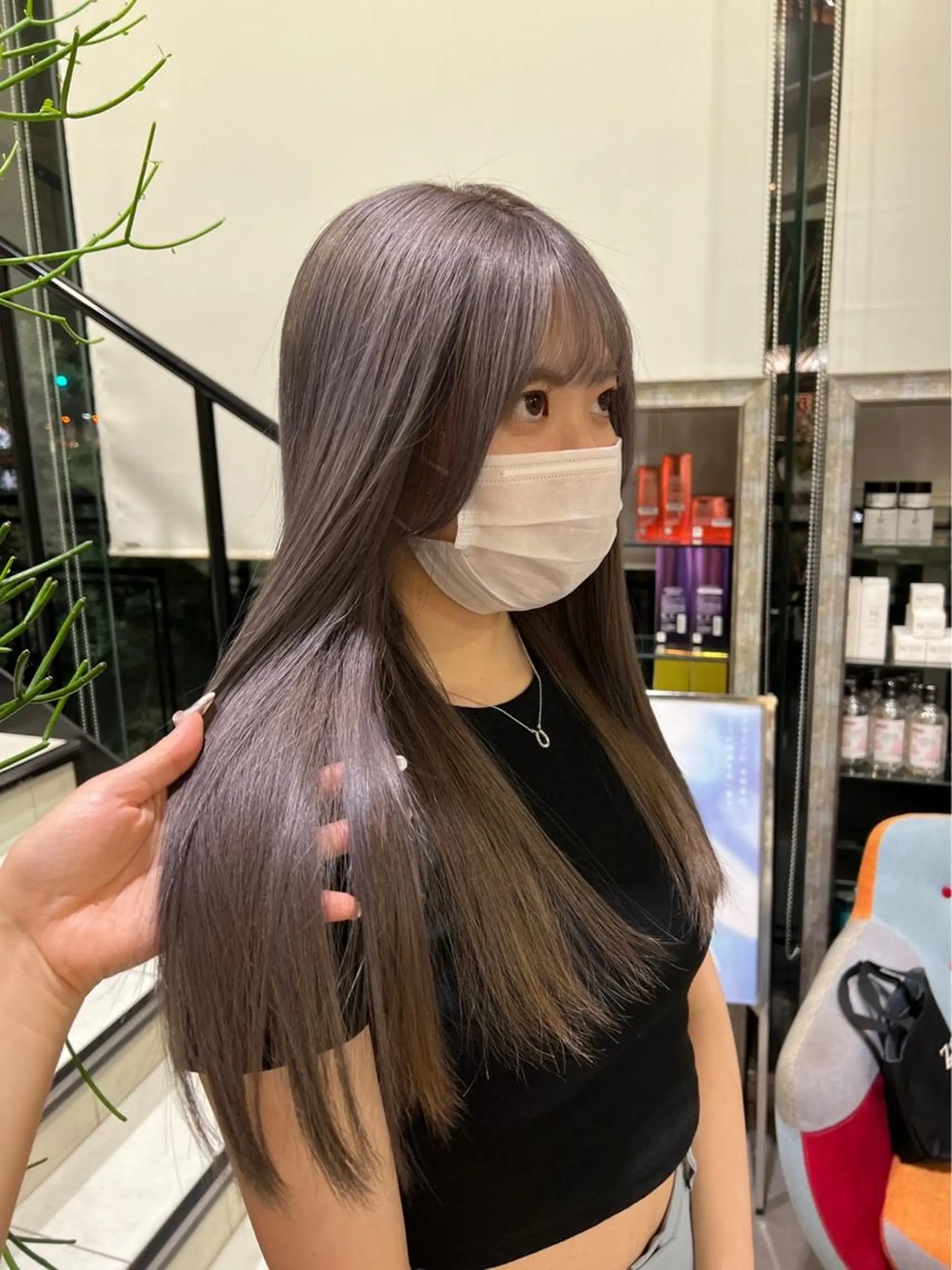 ロング 韓国ネイル🤎 ワンホン🩷くれはのネイルデザイン