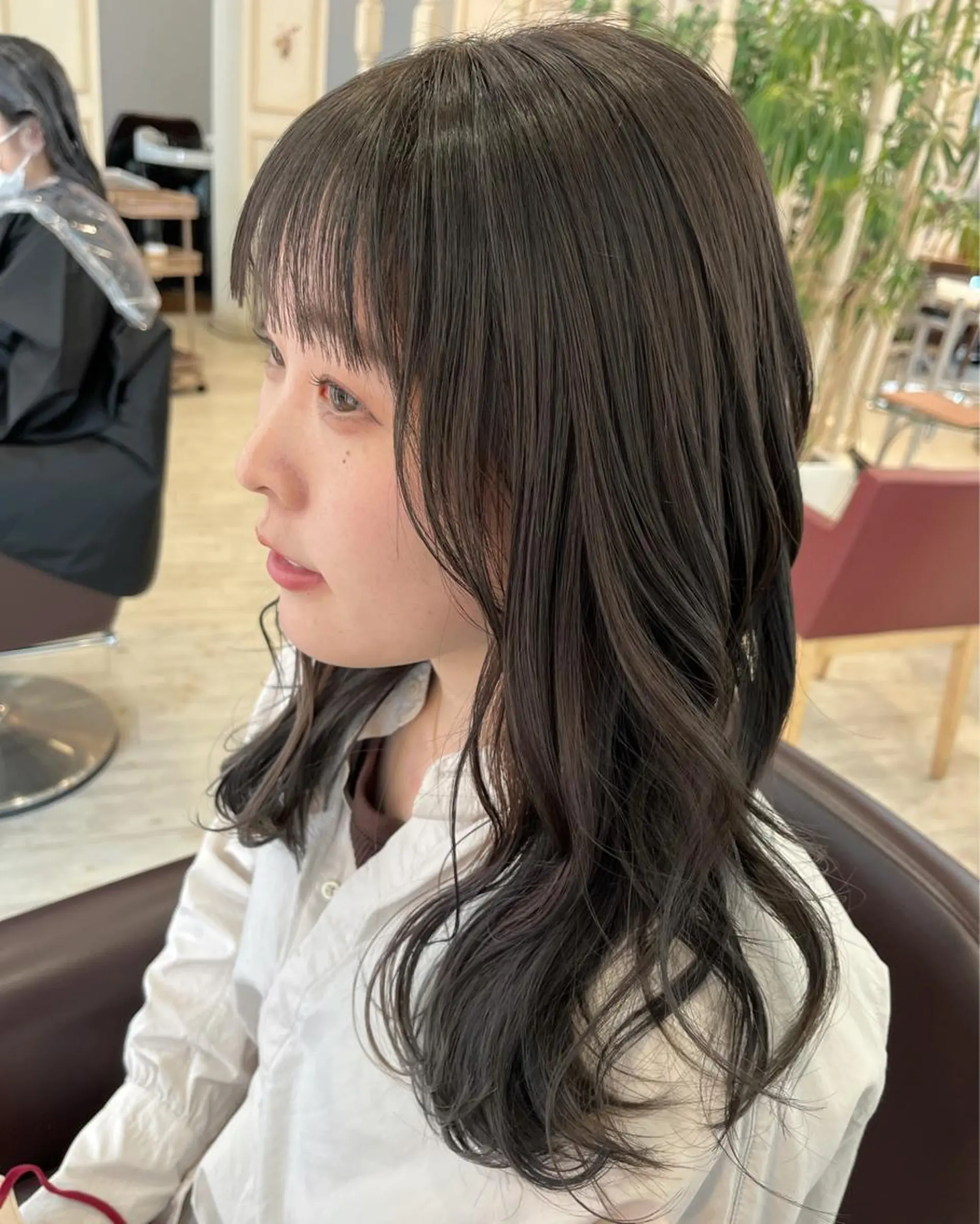 セミロング カラー ヘアアレンジ グレージュ カット ヘアカラー トリートメント サソウ ユリエ🥥のヘアスタイル