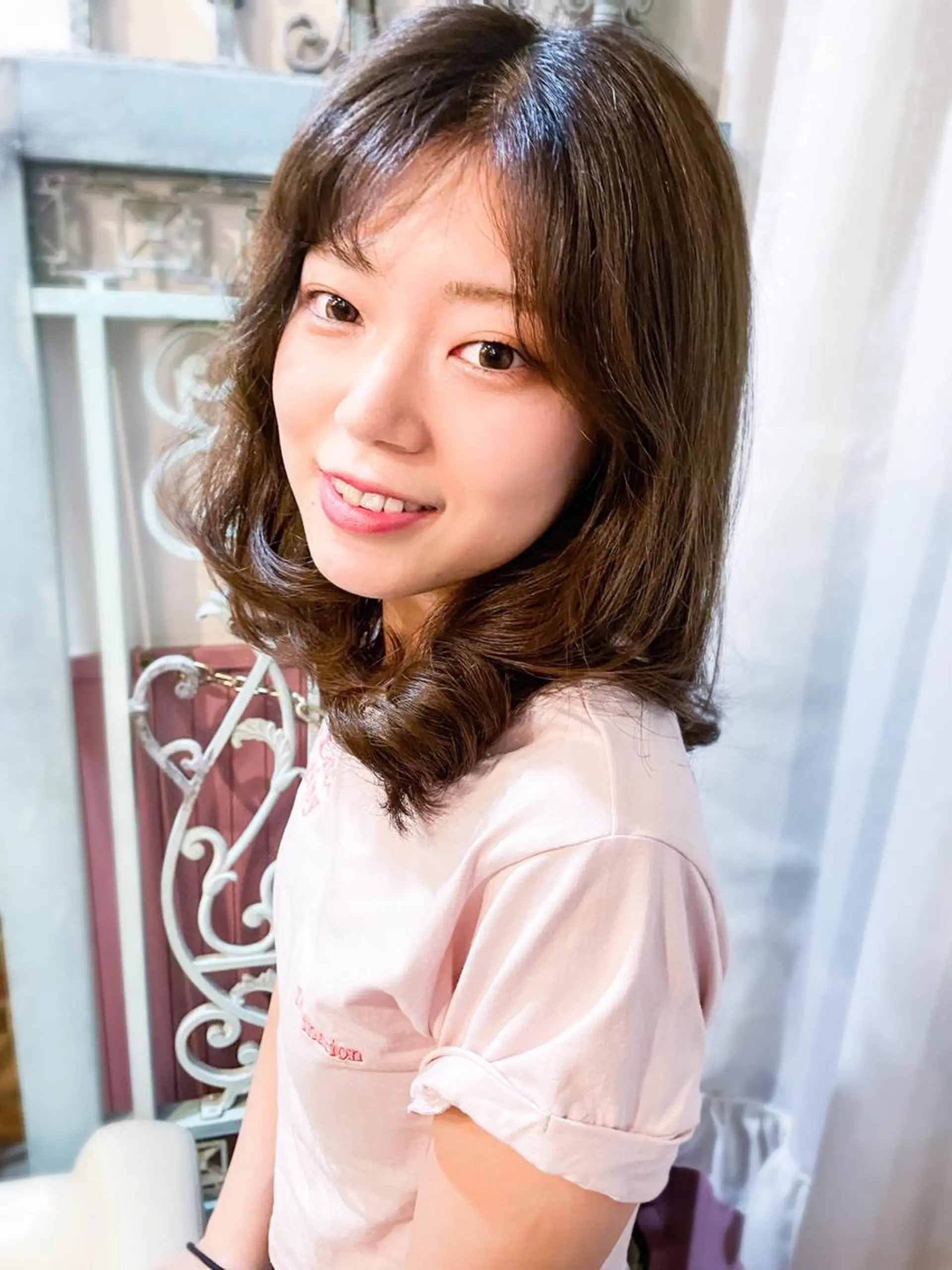 セミロング カラー パーマ ヘアアレンジ メンズ 表参道Lise おおいしおりのヘアスタイル