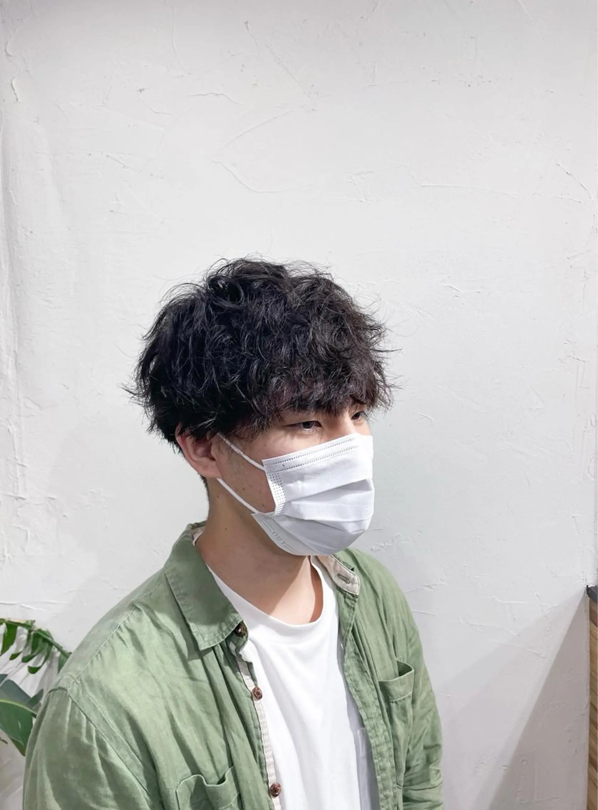 メンズ マッシュ メンズパーマ 刈り上げ カット パーマ かんばら りょーいのヘアスタイル