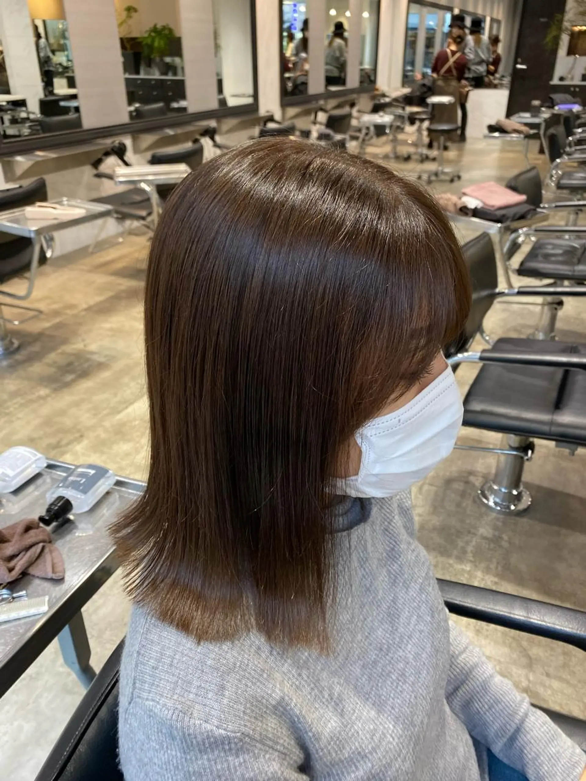 ミディアム カラー ブラウンカラー ショコラブラウン 増子 祐太朗のヘアスタイル