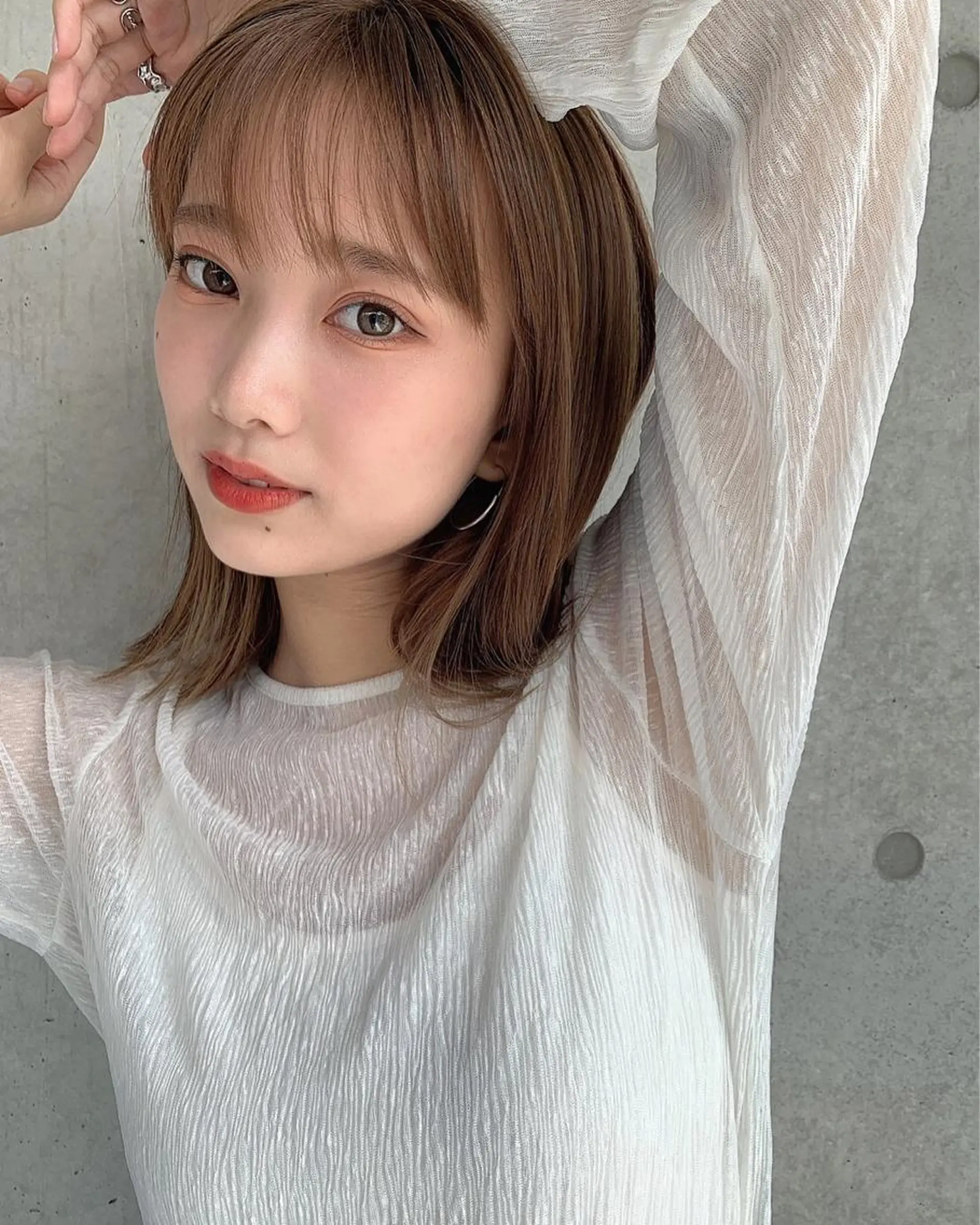 ミディアム カラー カット トリートメント 💗🤍透明感カラー 🤍💗kanonのヘアスタイル