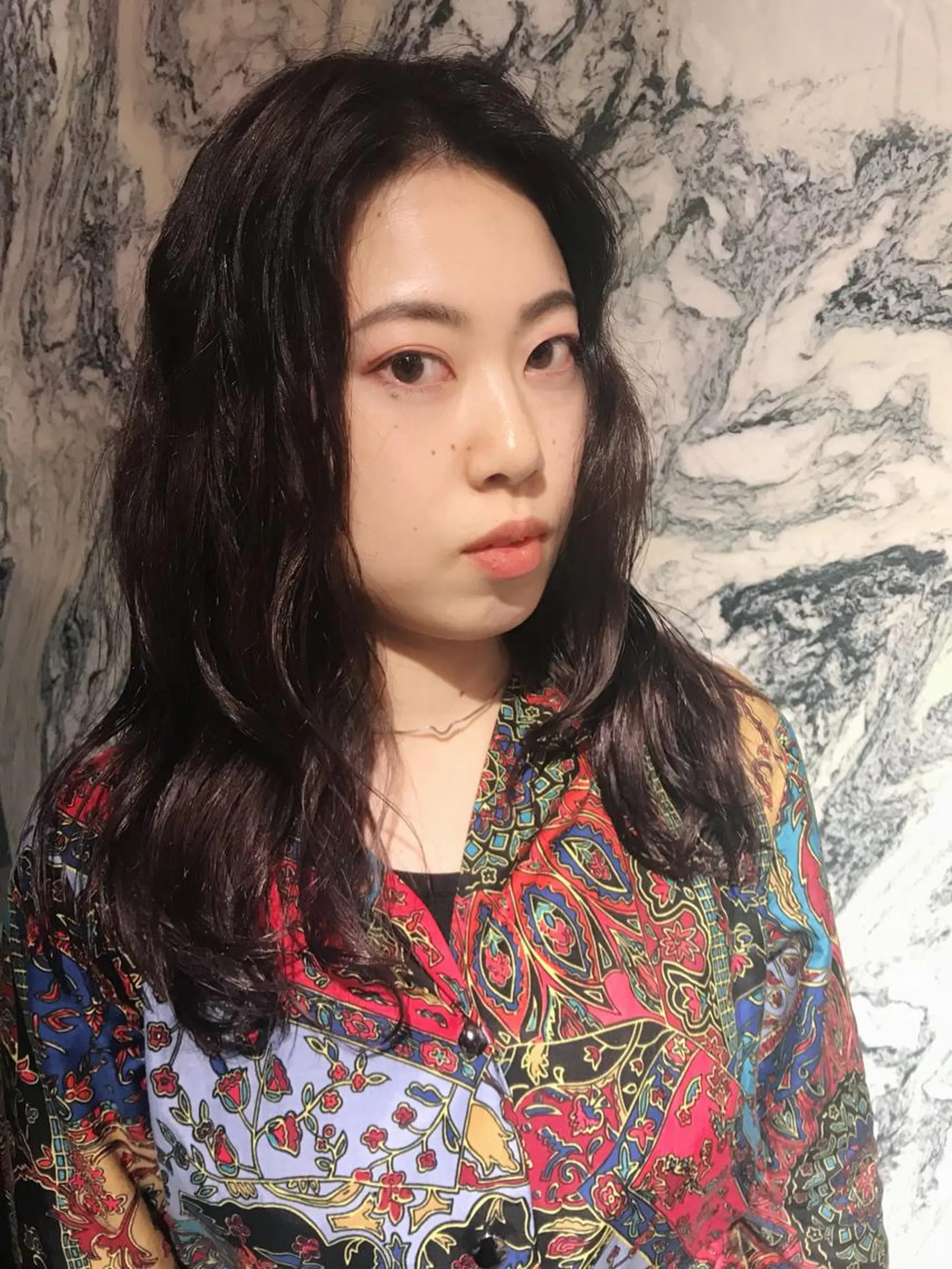 セミロング カラー パーマ LANVERY所属・藤井 さと実のヘアスタイル