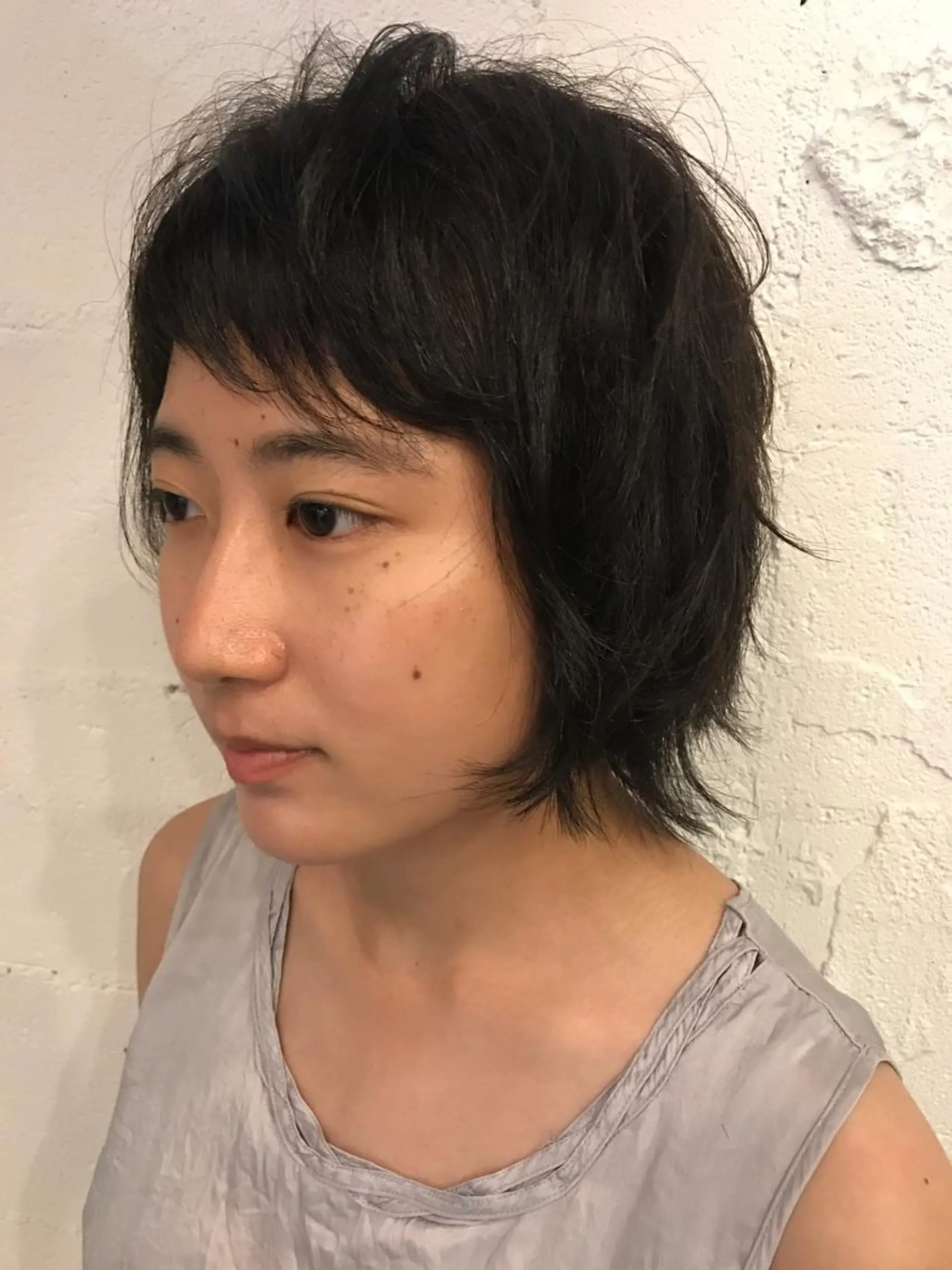 ショート カラー ボブ ウルフカット カット ショートカット🍃 岡元瑞貴のヘアスタイル