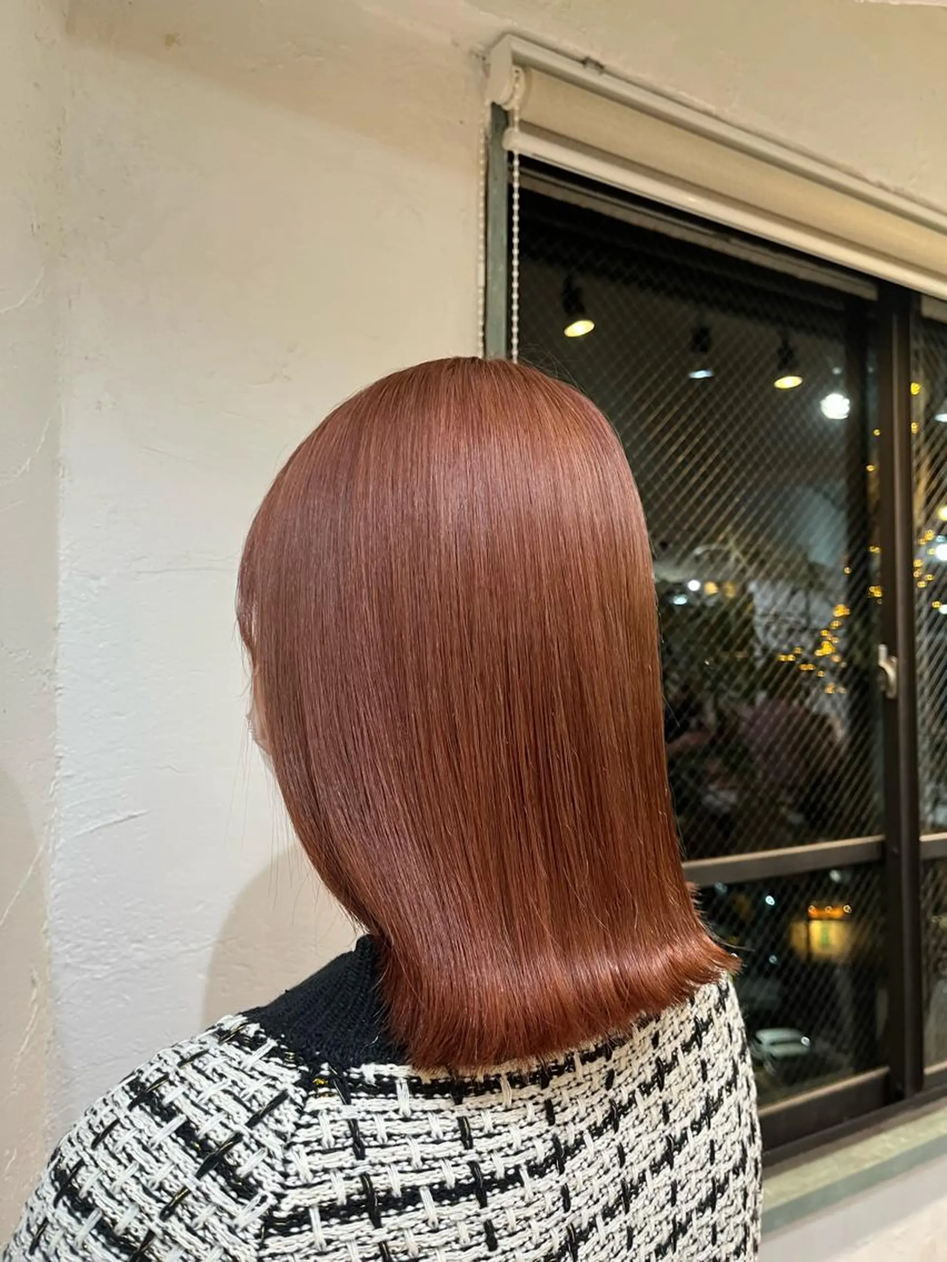 セミロング カラー ベージュカラー オレンジピンク 💛ハイトーン💛 りむのヘアスタイル