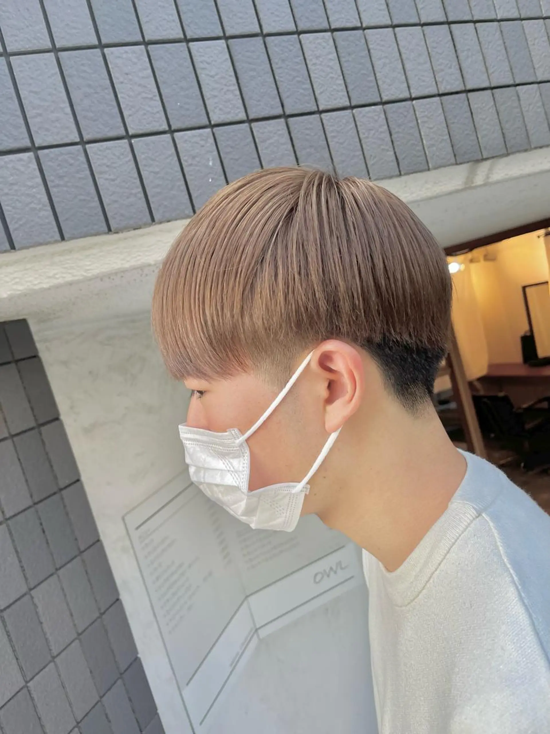 カラー メンズ メンズブリーチ ブリーチ ブリーチなしカラー ヘアカラー FUJINO RYOのヘアスタイル