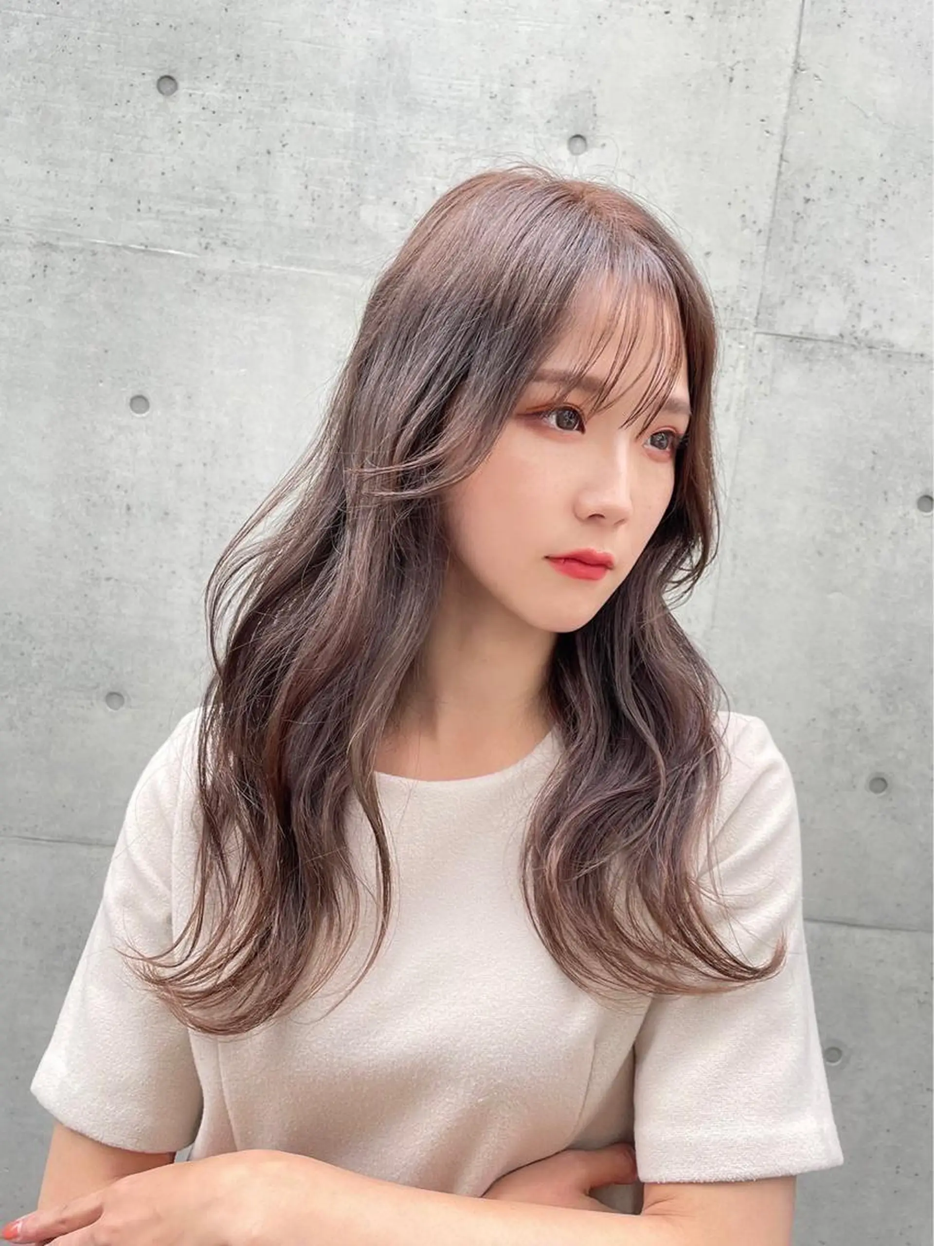ロング カラー ヘアアレンジ 韓国風ヘア カット ヘアカラー トリートメント 名駅Private Salon　Noaのヘアスタイル