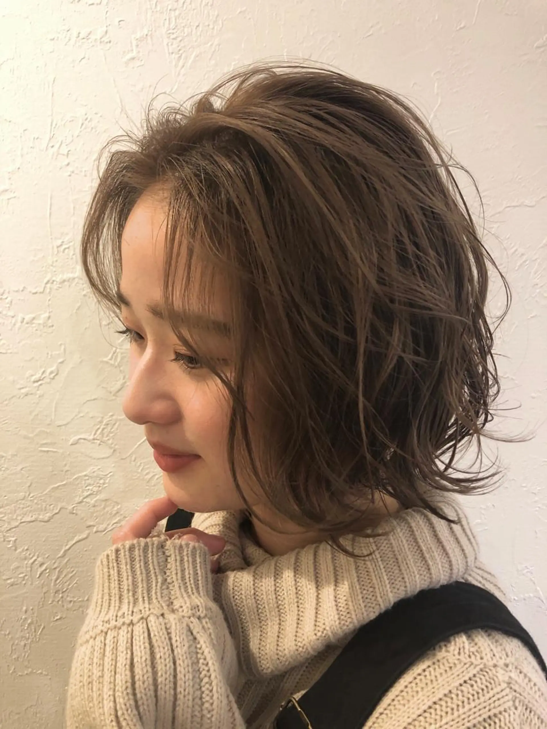 ミディアム カラー カット ヘアカラー パーマ m ā l o. マァロのヘアスタイル