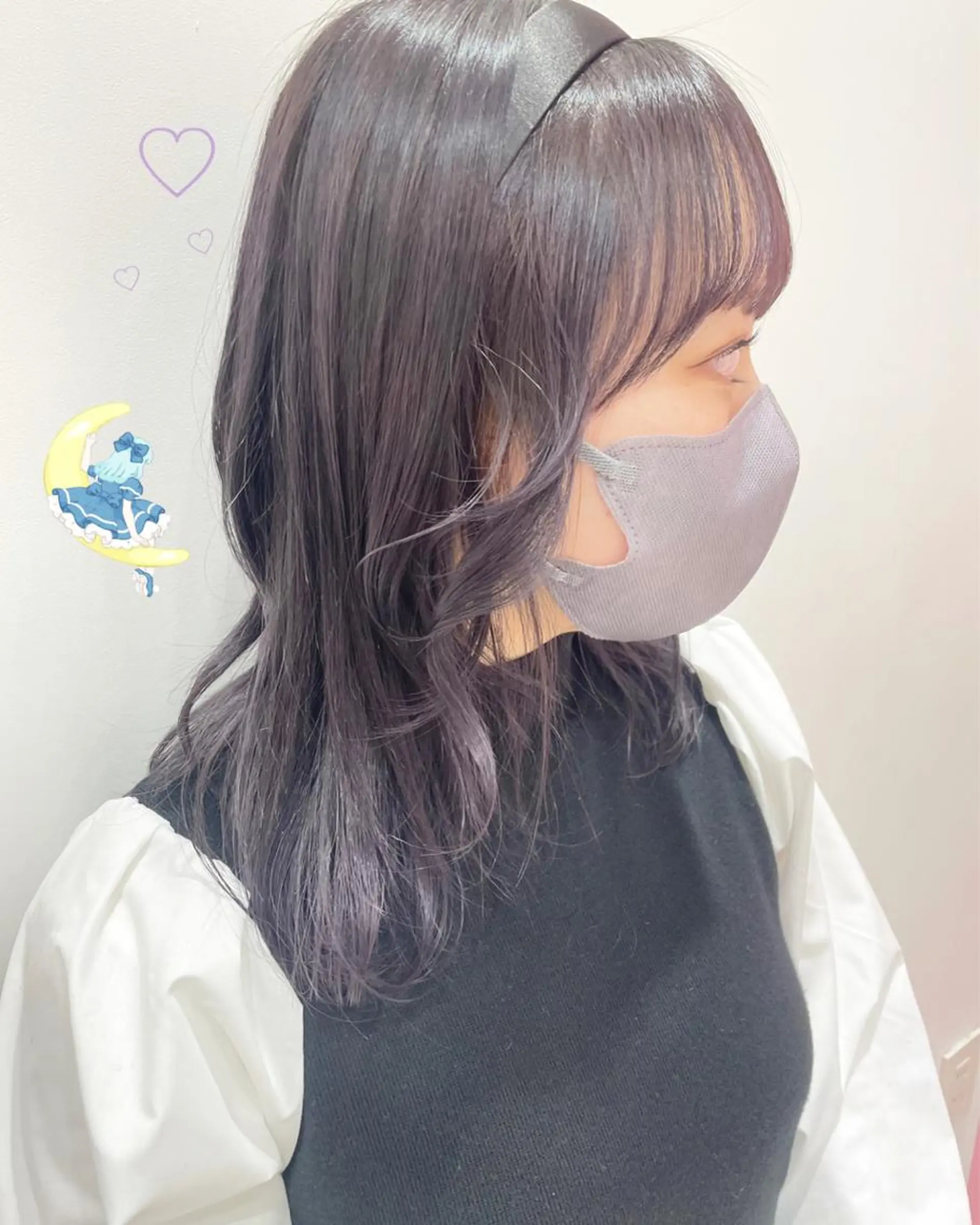 ミディアム カラー ラベンダーカラー ラベンダーグレー EMANON新宿東口所属・新宿駅近♡ ♡個室♡三都季🌜のヘアスタイル
