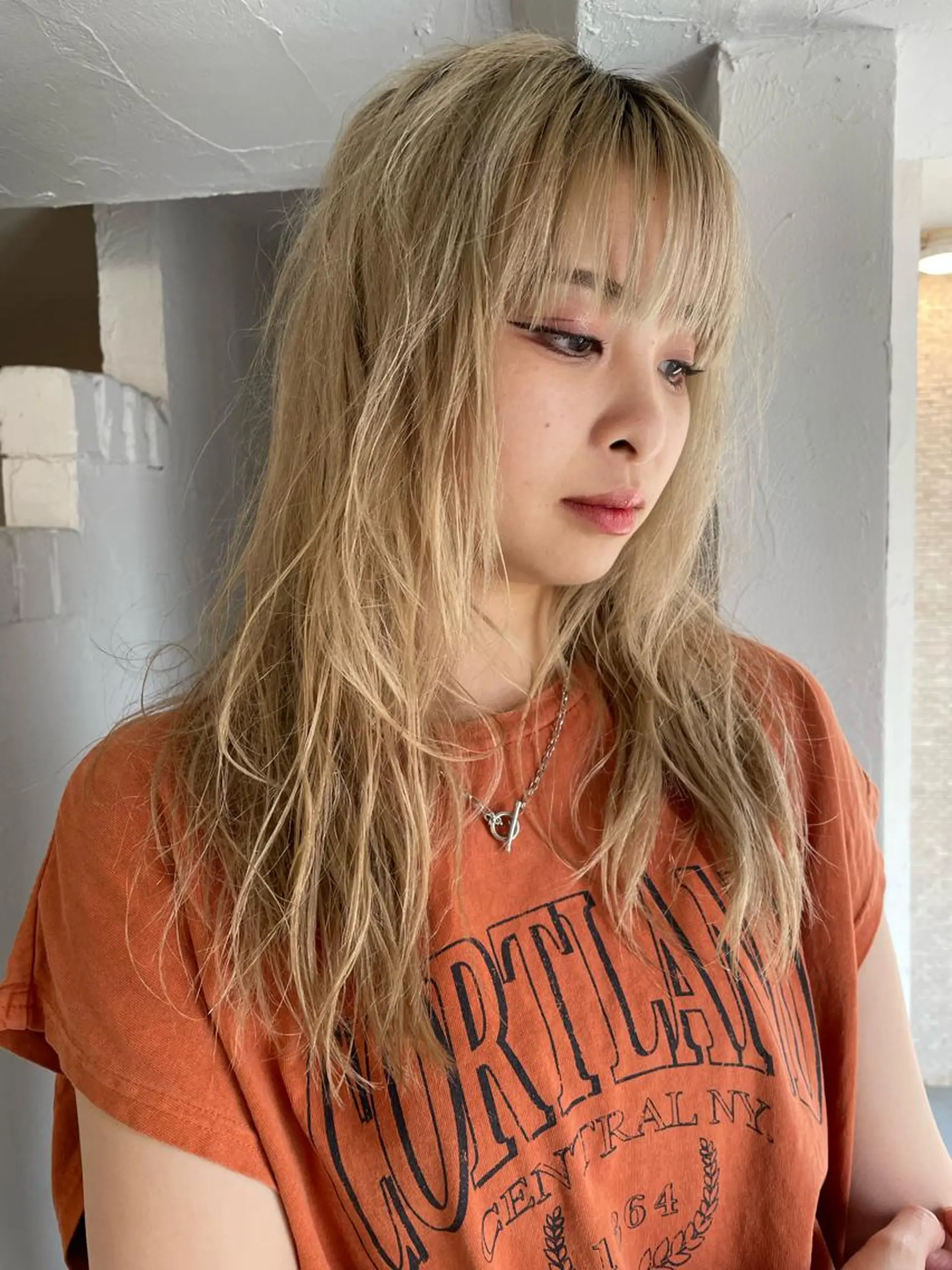 ミディアム カラー ケアパーマ/ブリーチ daisukeのヘアスタイル