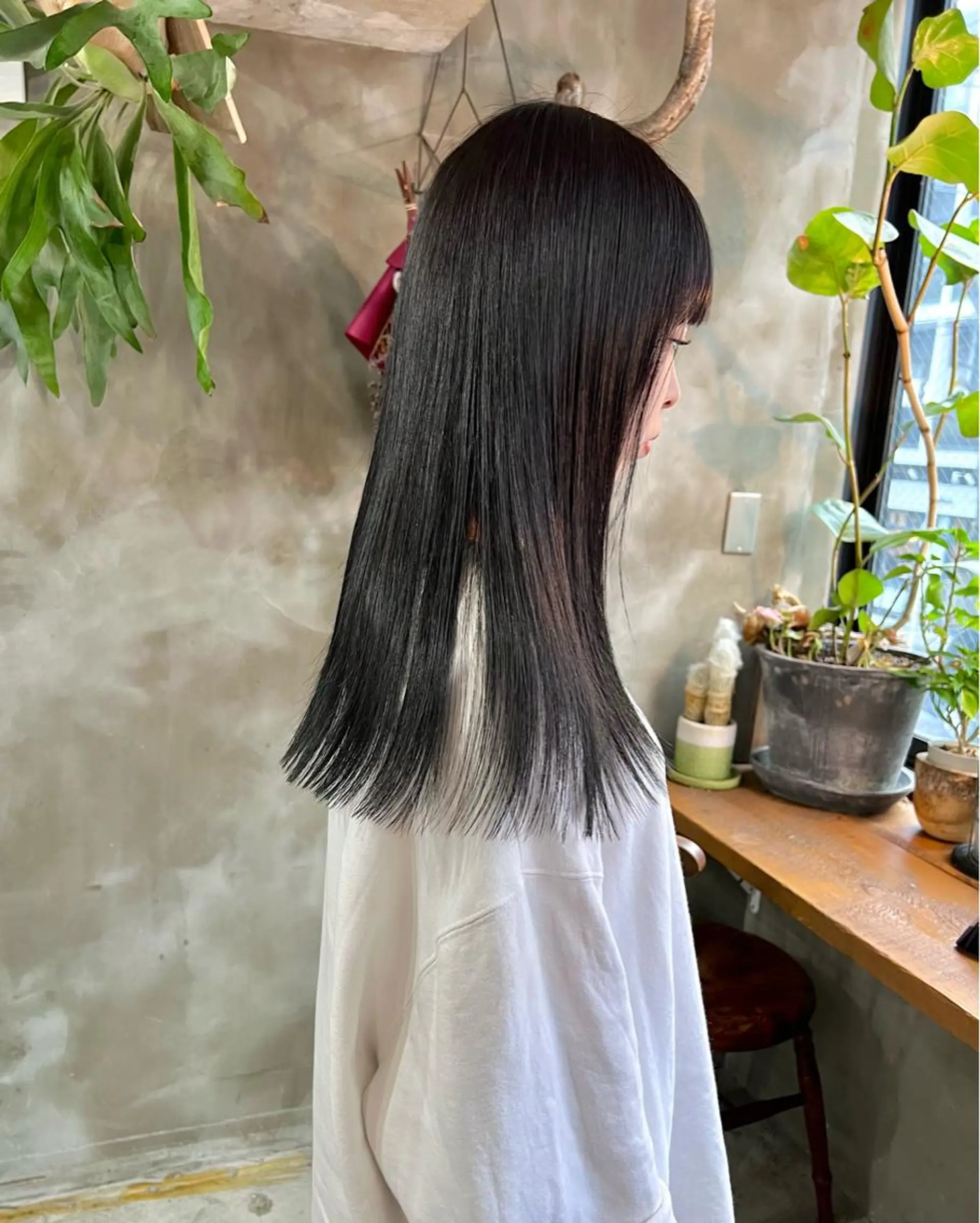 ロング カラー カット ヘアカラー トリートメント 木村陸弥 透明感/赤み消しのヘアスタイル