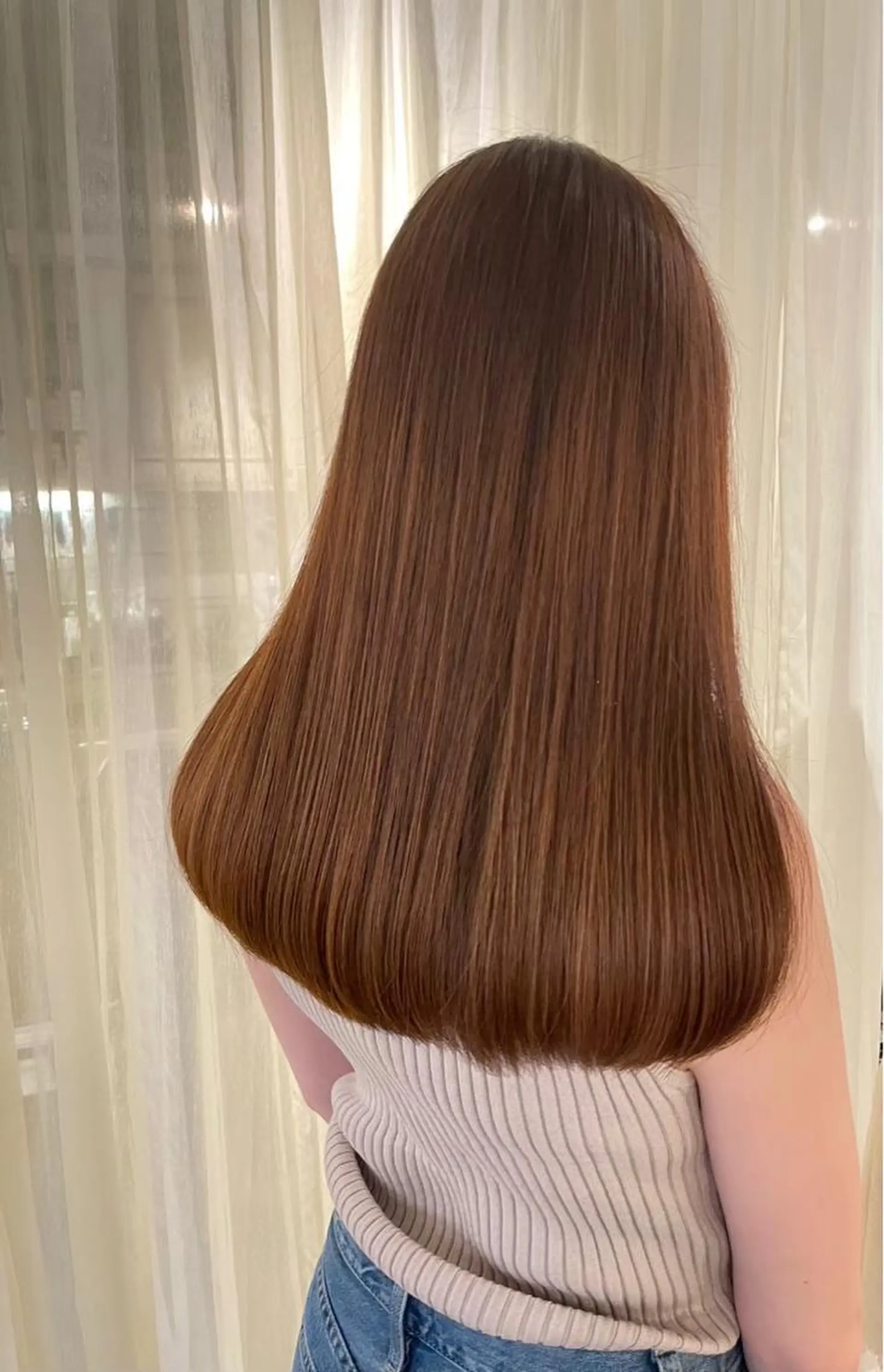 ロング 髪質改善 縮毛矯正 カット ヘアカラー トリートメント Sherry/R 三川町　木村祐里奈のヘアスタイル