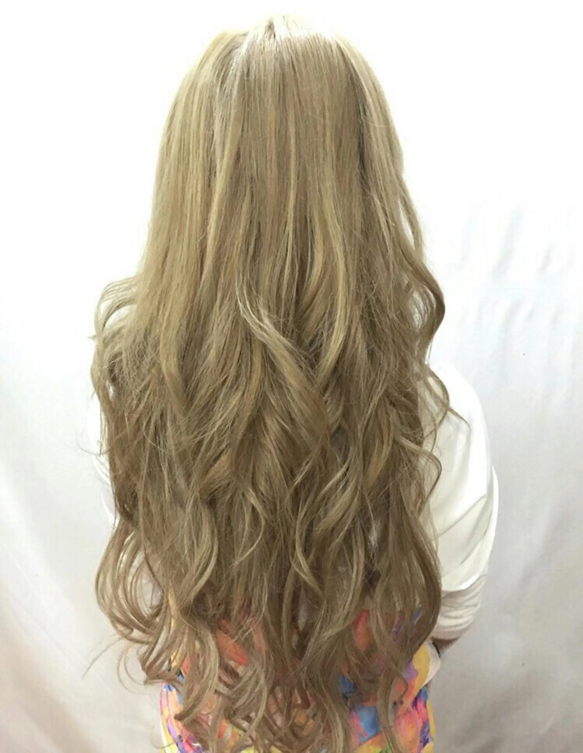 ロング カラー 透明感カラー ダブルカラー alpha. カラーエクステ下妻のヘアスタイル