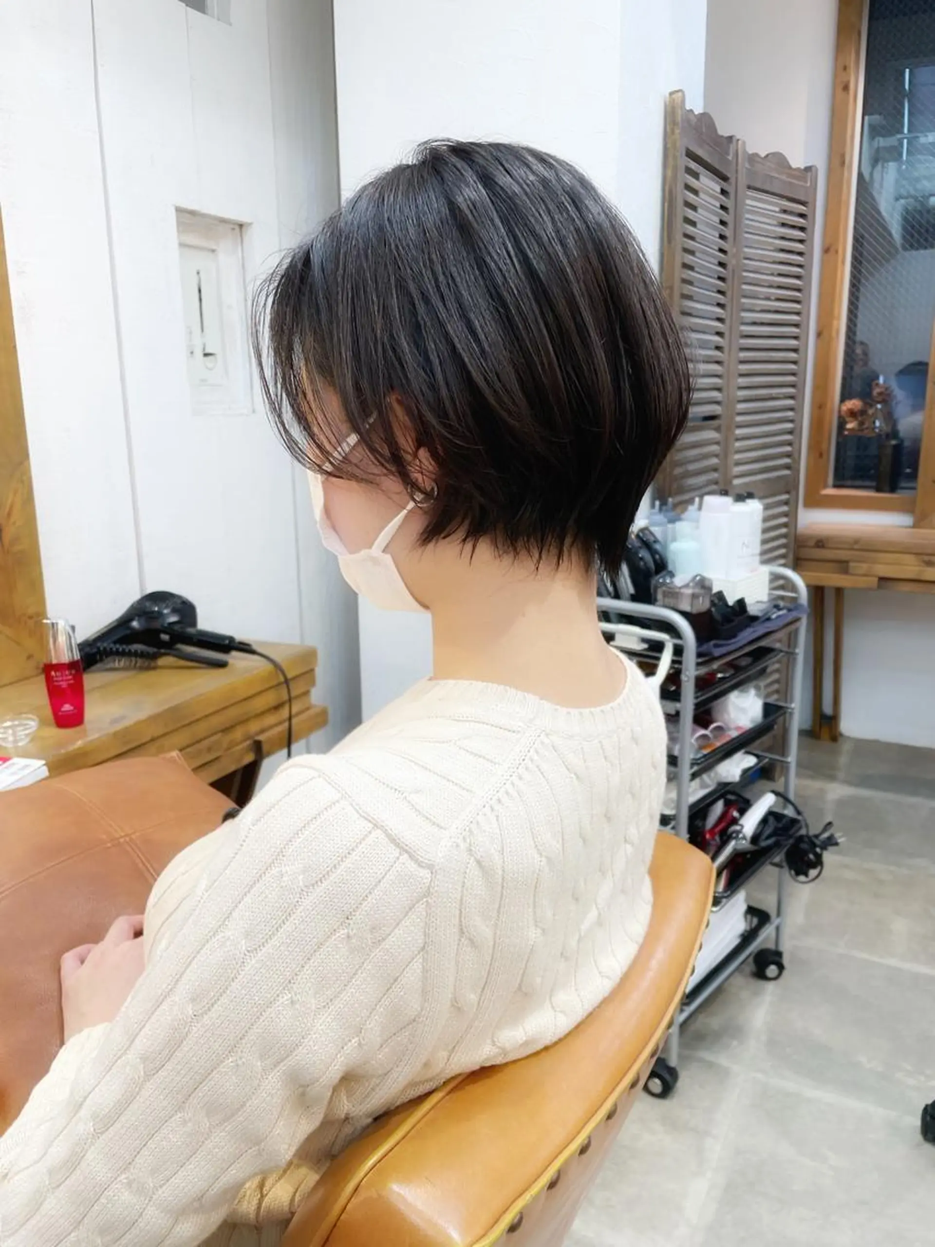 ショート 丸みショート くびれヘア くせ毛 ミセス ショートヘア カット トリートメント newline銀座所属・銀座ショート/ 大人ショート/金子涼のヘアスタイル