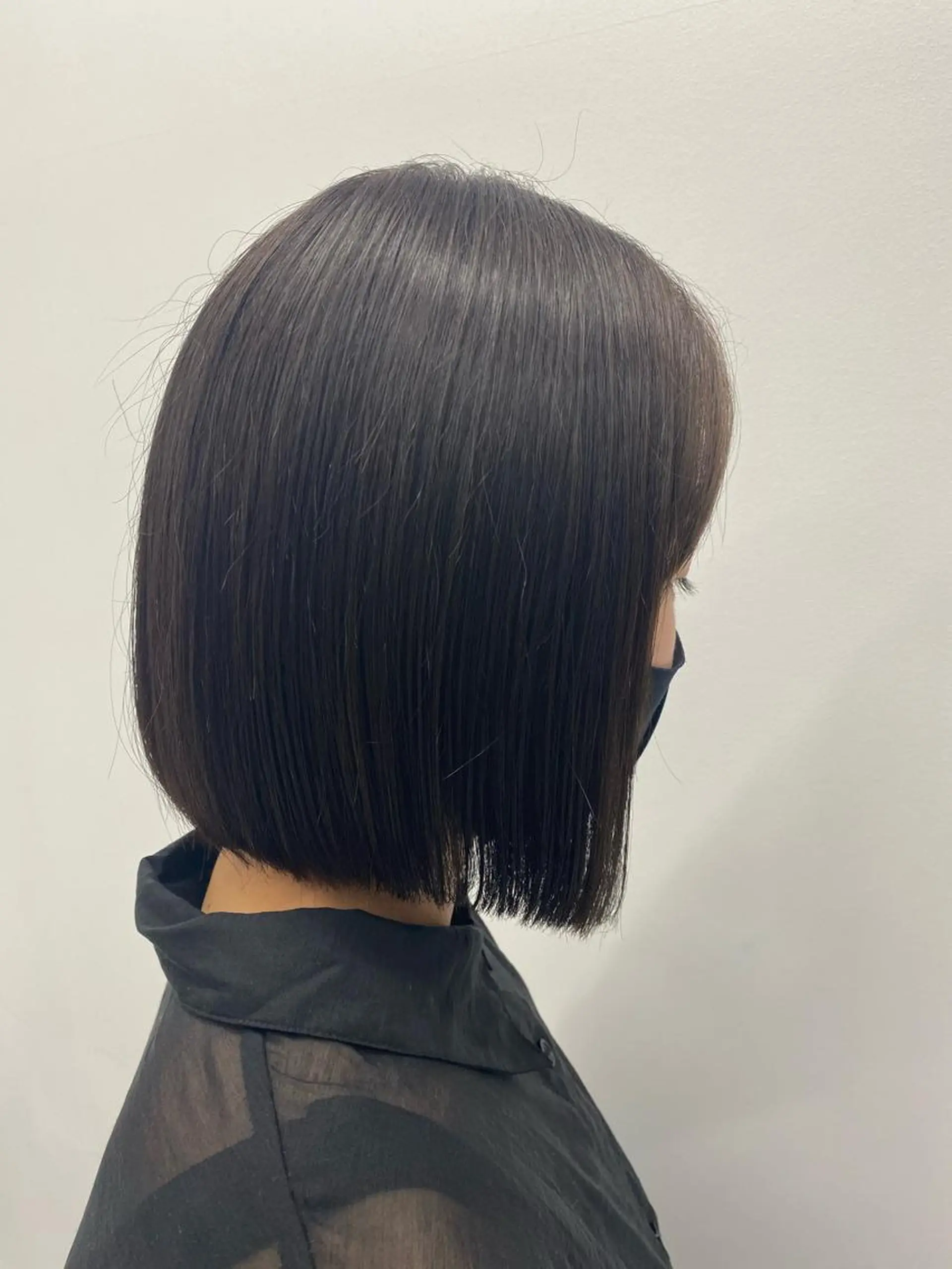 セミロング 切りっぱなしボブ ボブ aoi ♡グレージュ ・ベージュカラーのヘアスタイル