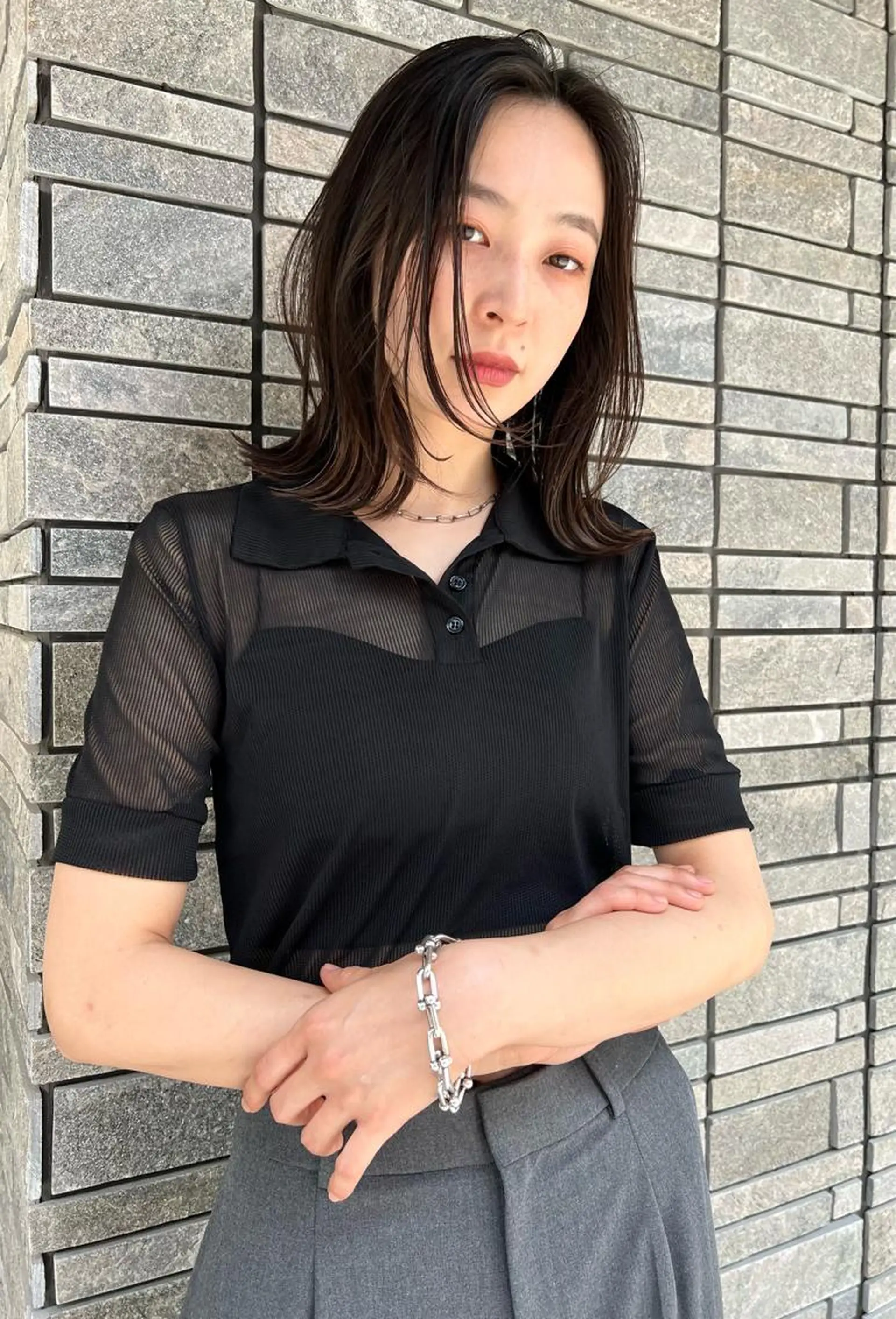 ミディアム ヘアアレンジ レイヤー/透明感 🍃鈴木裕介のヘアスタイル