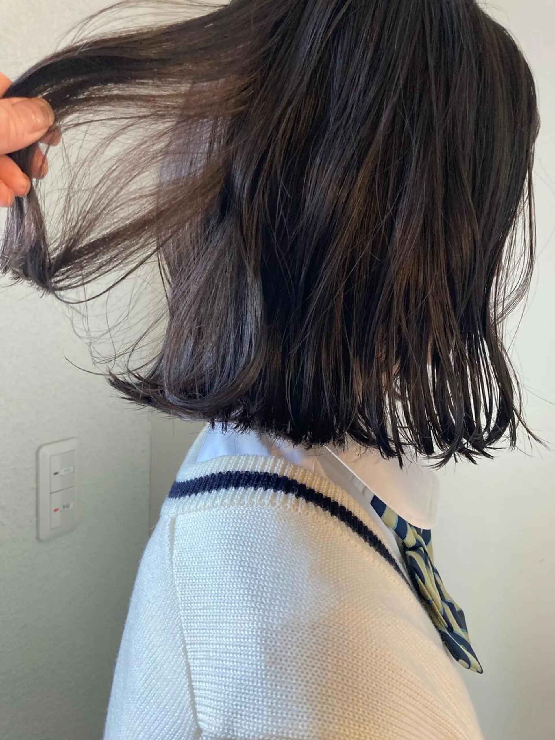 ミディアム カラー アッシュ ベージュカラー カット ヘアカラー 小木曽智美 /ボブ/ショートのヘアスタイル