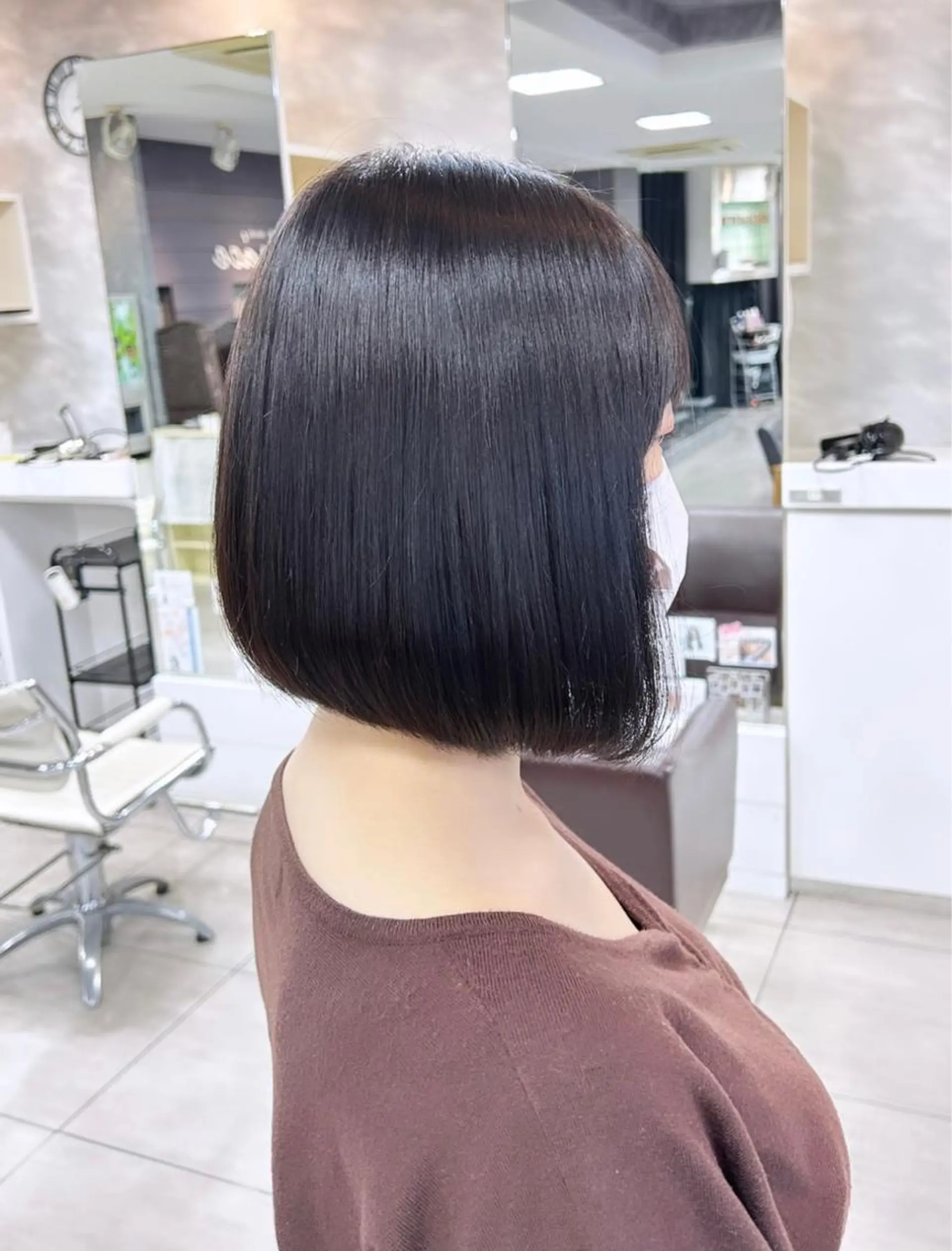 ショート ボブ 小顔カット カット ヘアカラー 🫧艶髪カラー🫧 森本くるみのヘアスタイル