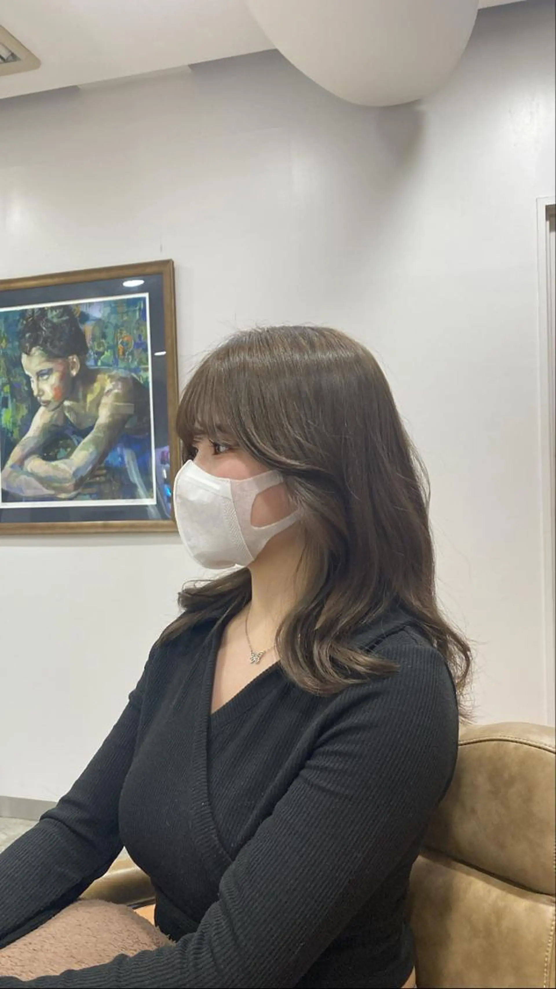 セミロング くびれヘア 小顔カット MITSUKI🤍 モテ髪×韓国レイヤーのヘアスタイル