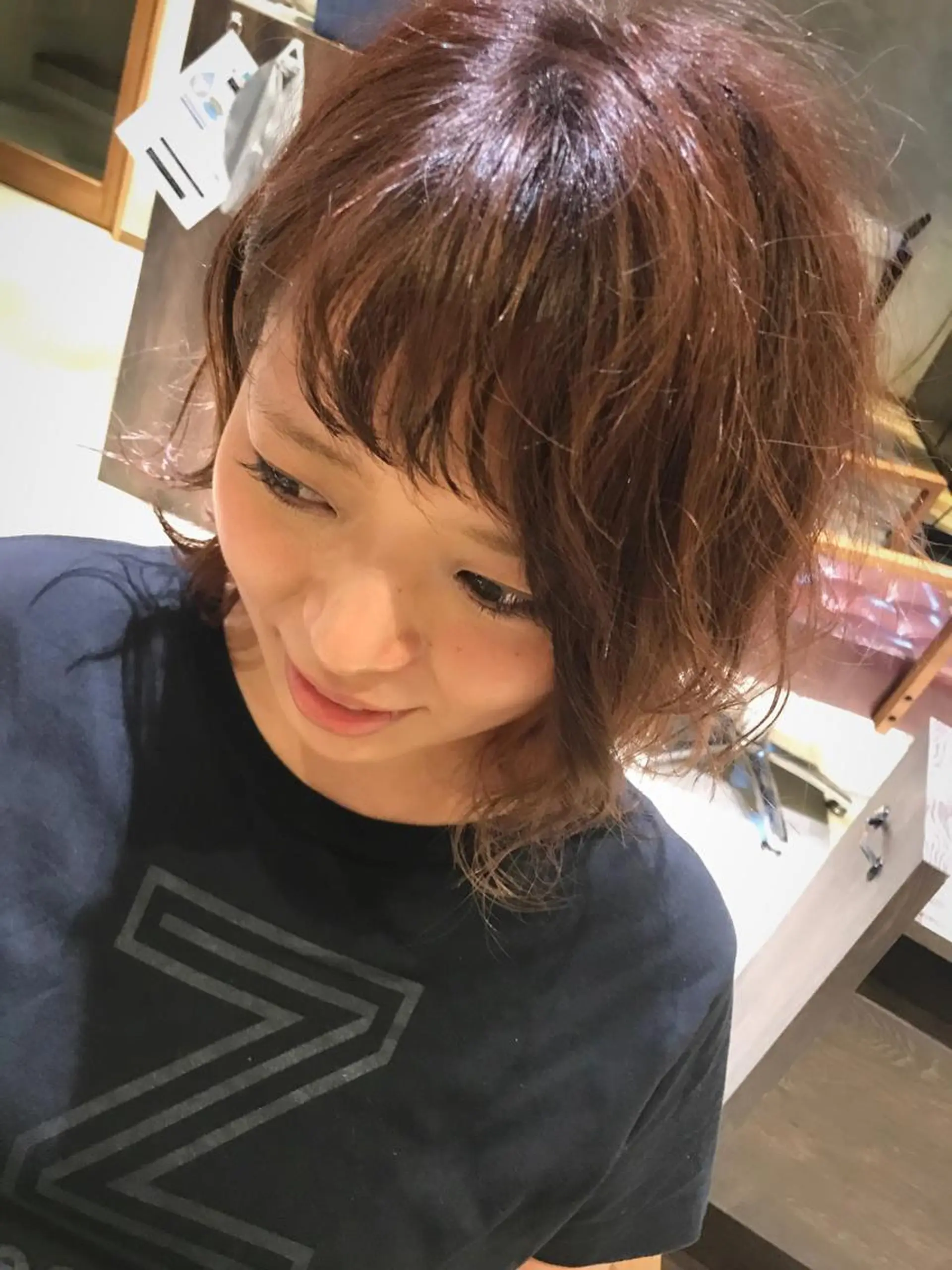 ミディアム カラー 松村 崇弘のヘアスタイル