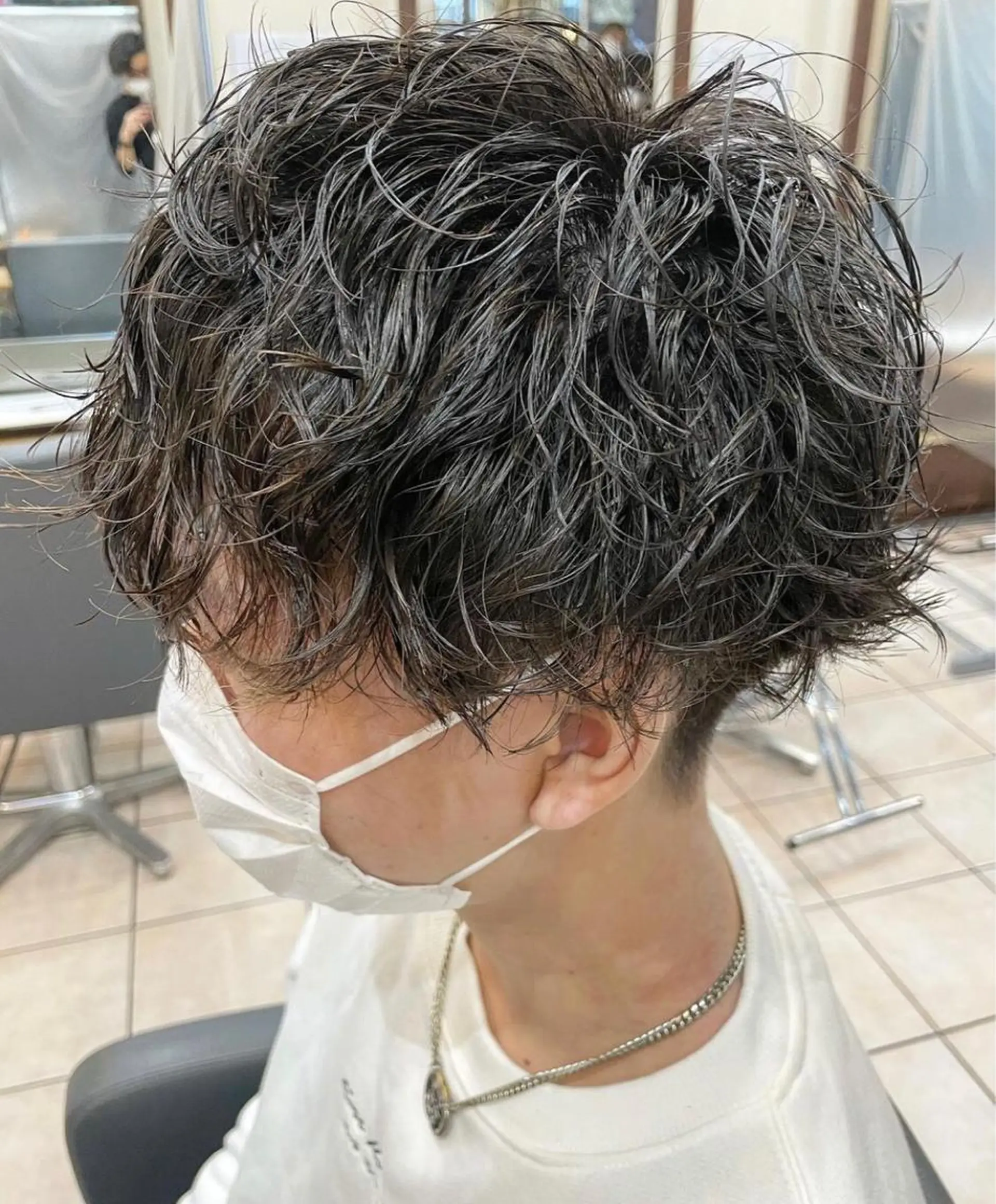 パーマ メンズ 前川 万都里のヘアスタイル