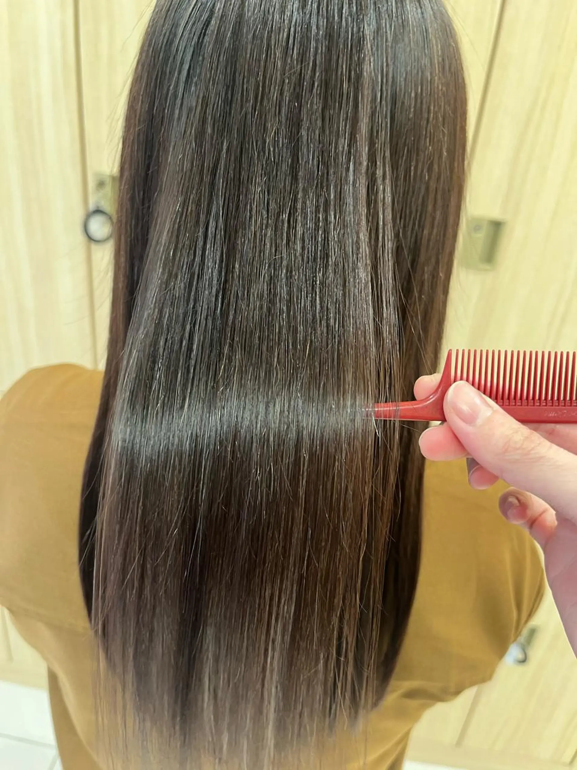 ロング 縮毛矯正 トリートメント 田中 瑞妃のヘアスタイル