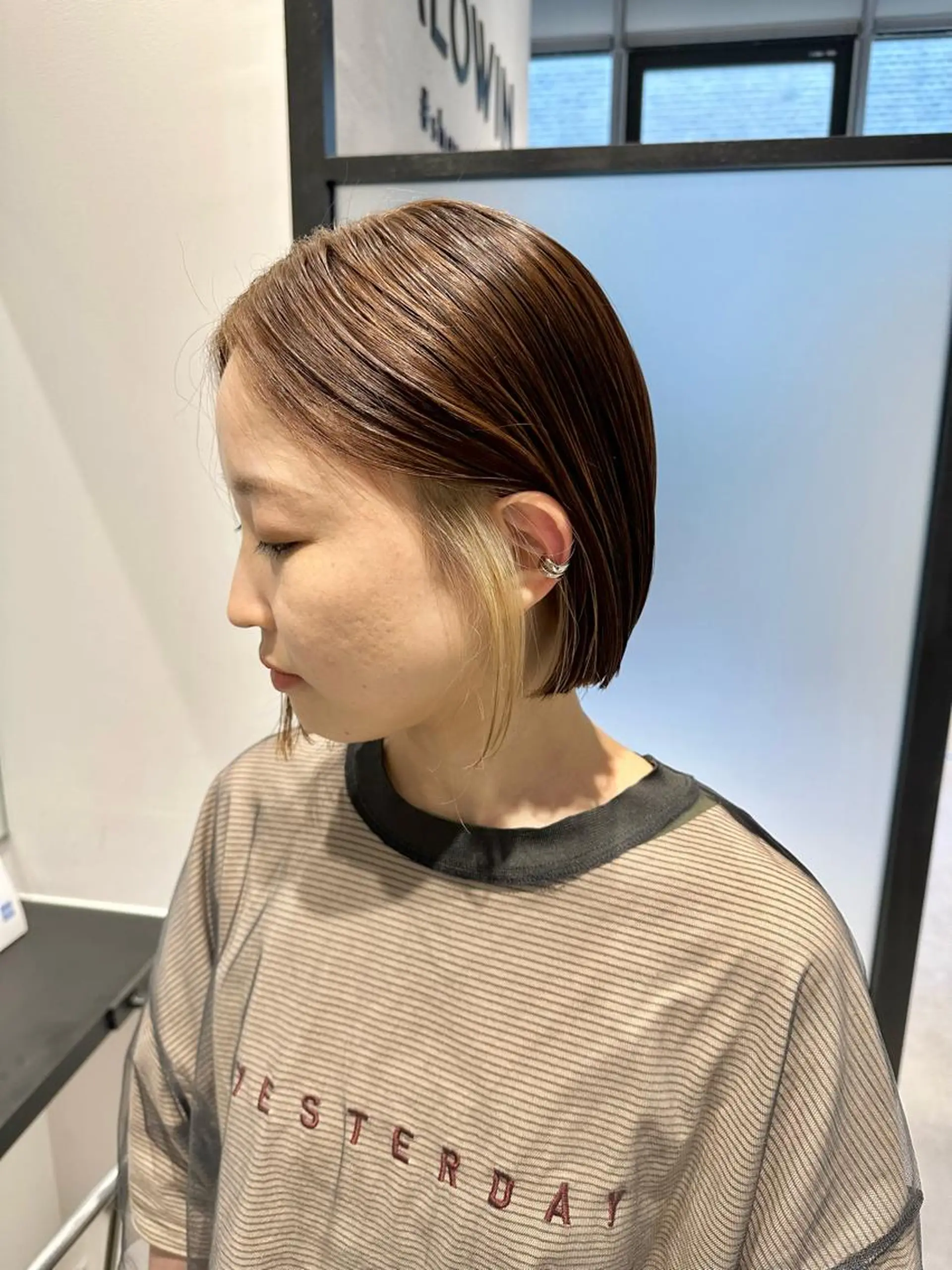 ショート SALOWIN心斎橋Suite店所属・ブリーチ毛にもできる 縮毛矯正OJIROのヘアスタイル